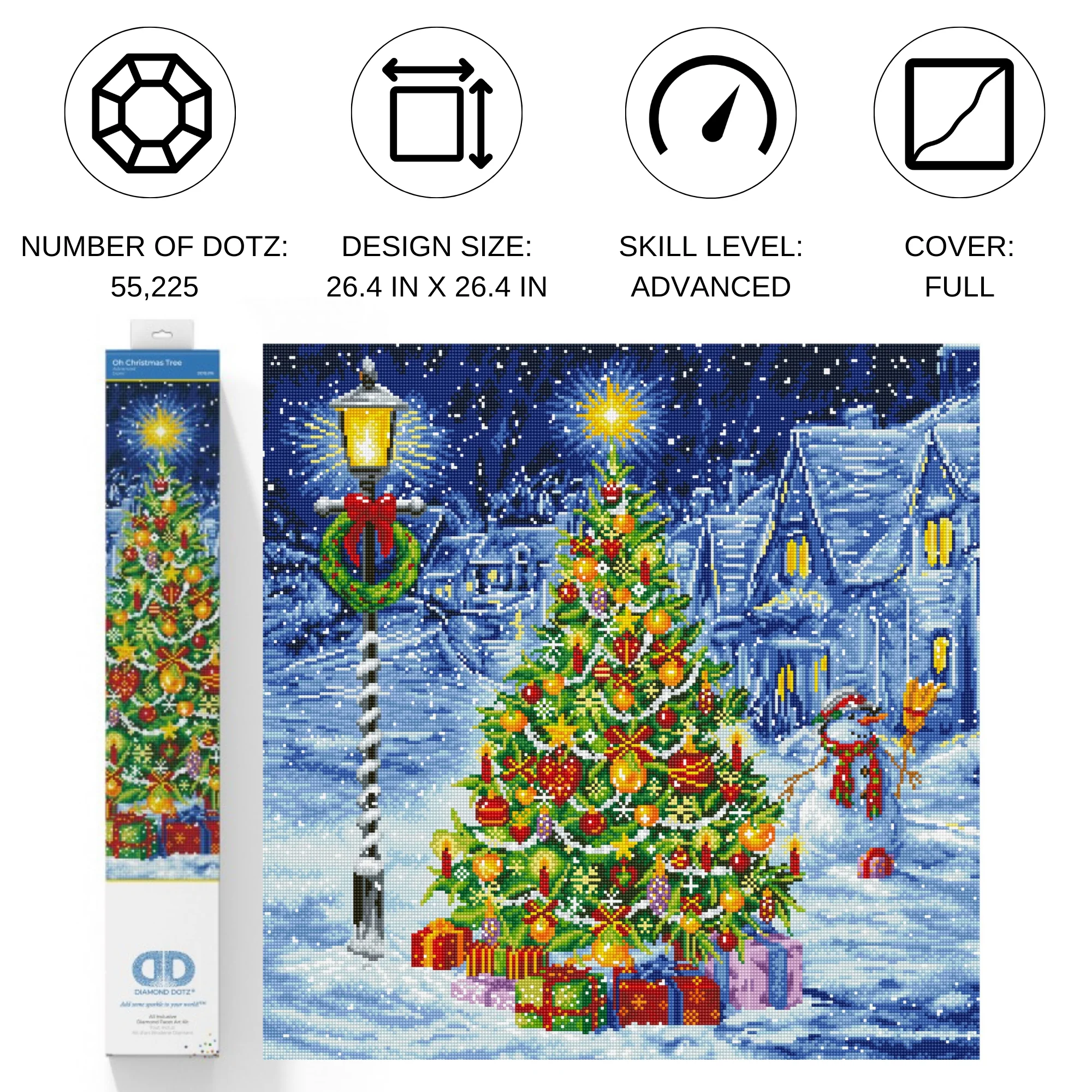 Diamond Dotz Oh Christmas Tree - 26.4" x 26.4" - Image 8