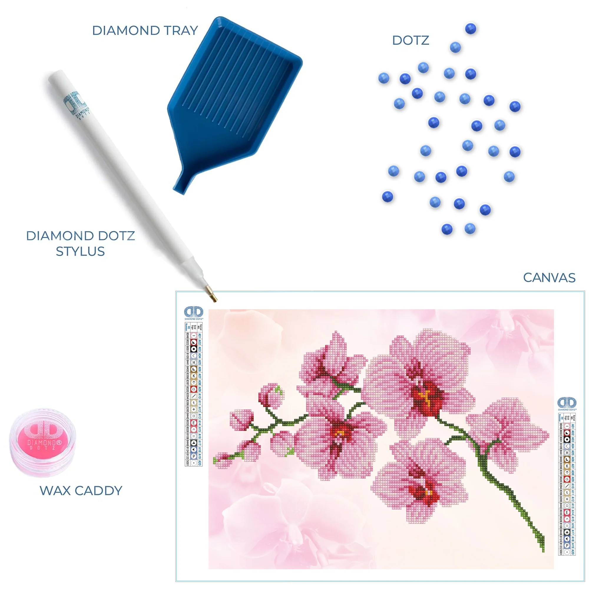 Diamond Dotz Orchid Spray - 16.1" x 12.2" - Image 6