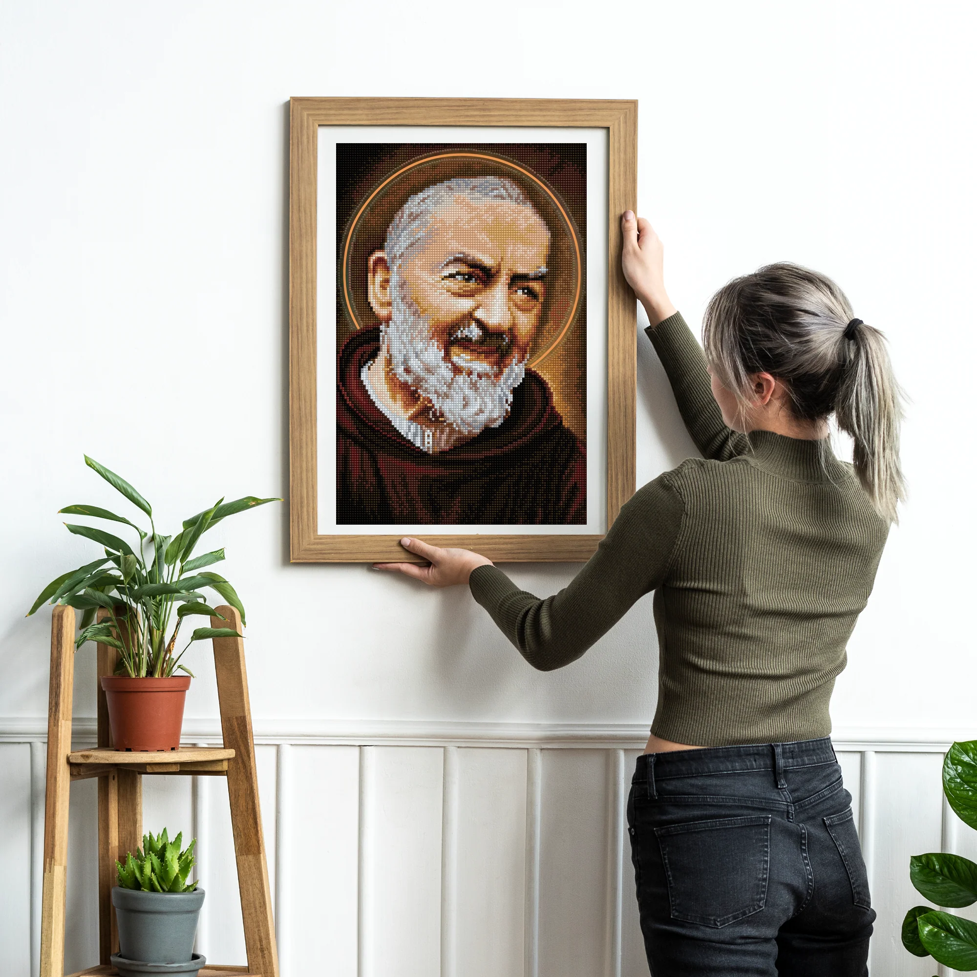 Diamond Dotz Padre Pio - 12.6" x 18.5" - Image 4
