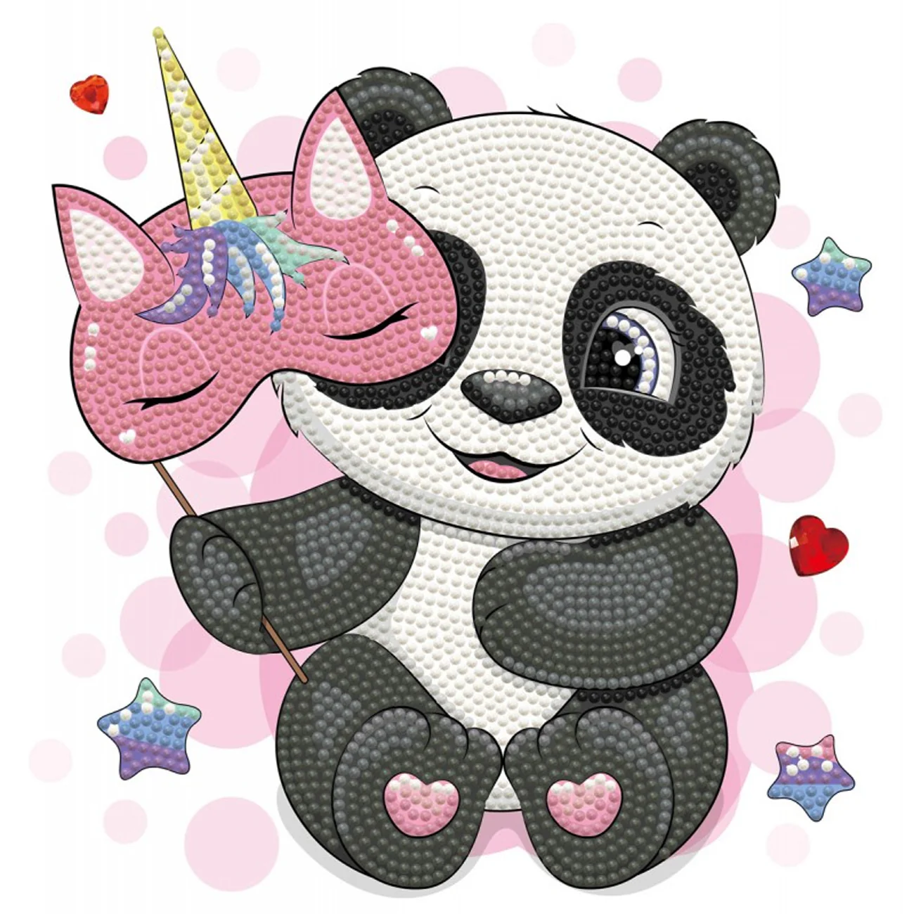 Diamond Dotz Decorative Box Panda Corn - 8.7" x 8.7" - Image 5