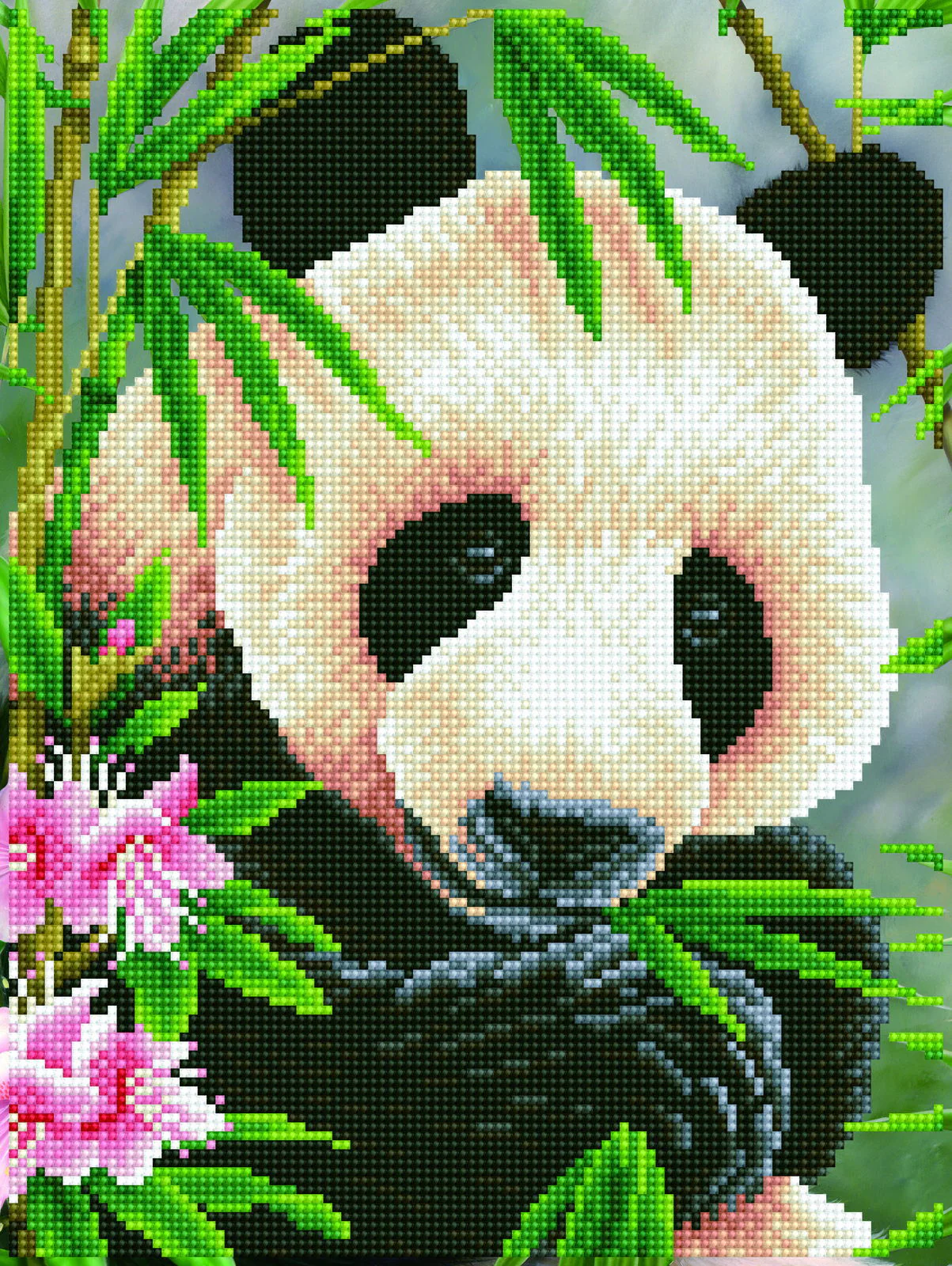 Diamond Dotz Panda Prince with Frame - 11.8" x 15.8" - Image 3