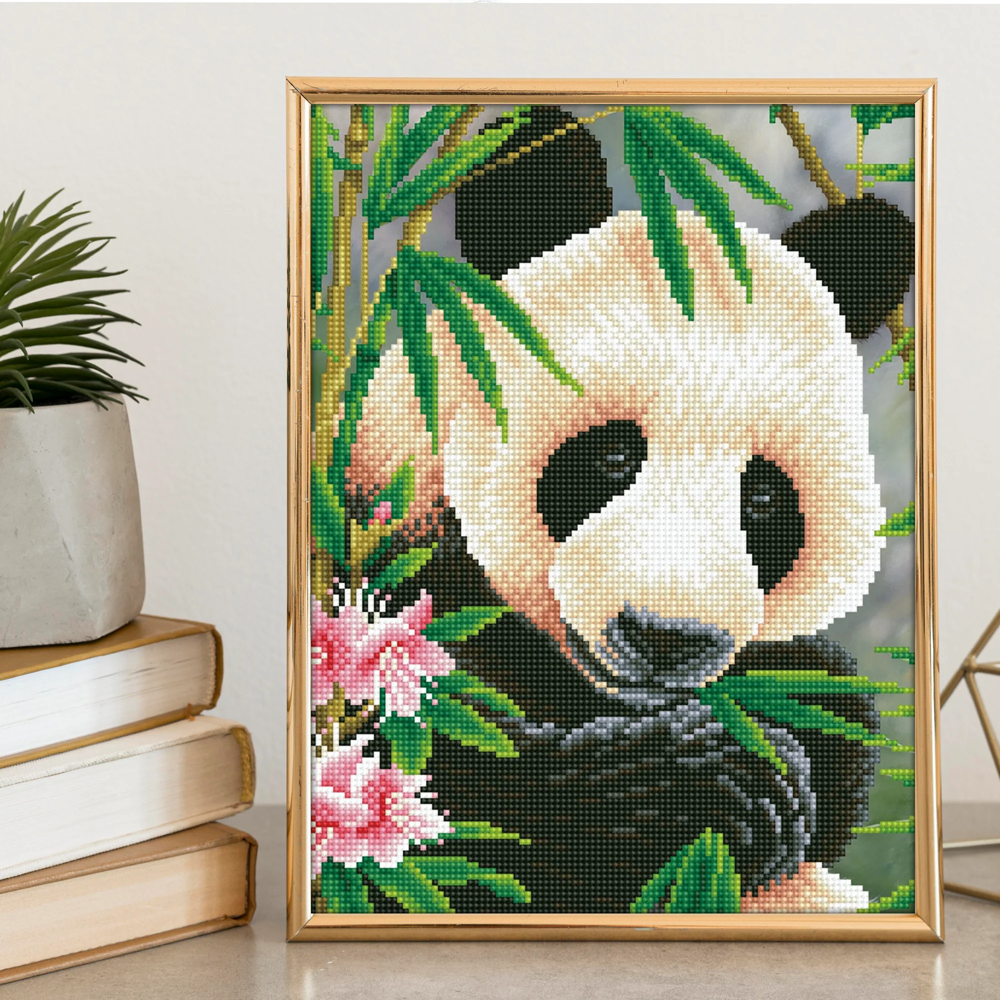 Diamond Dotz Panda Prince with Frame - 11.8" x 15.8" - Image 4