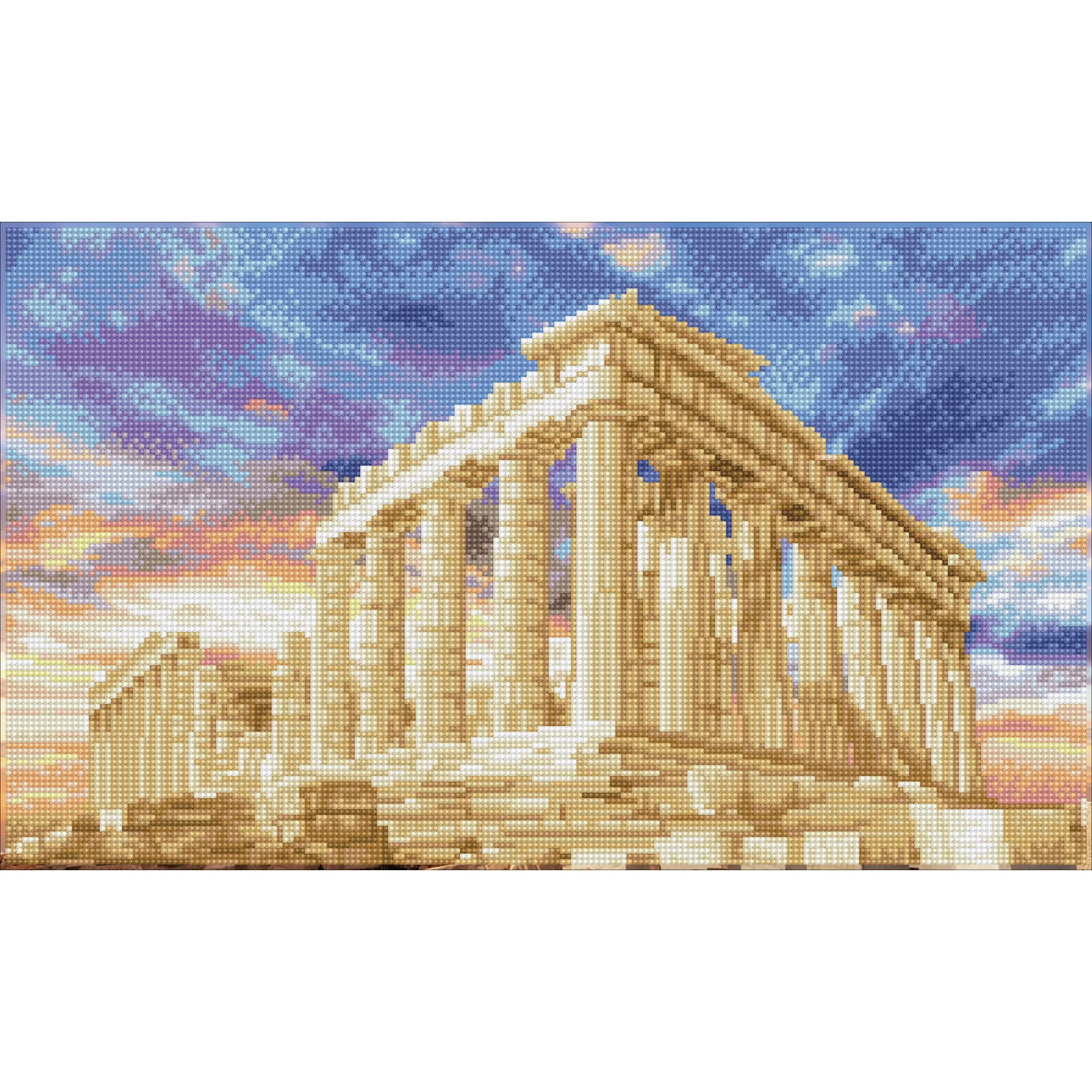 Diamond Dotz Parthenon Temple - 20.5" x 12.2" - Image 6