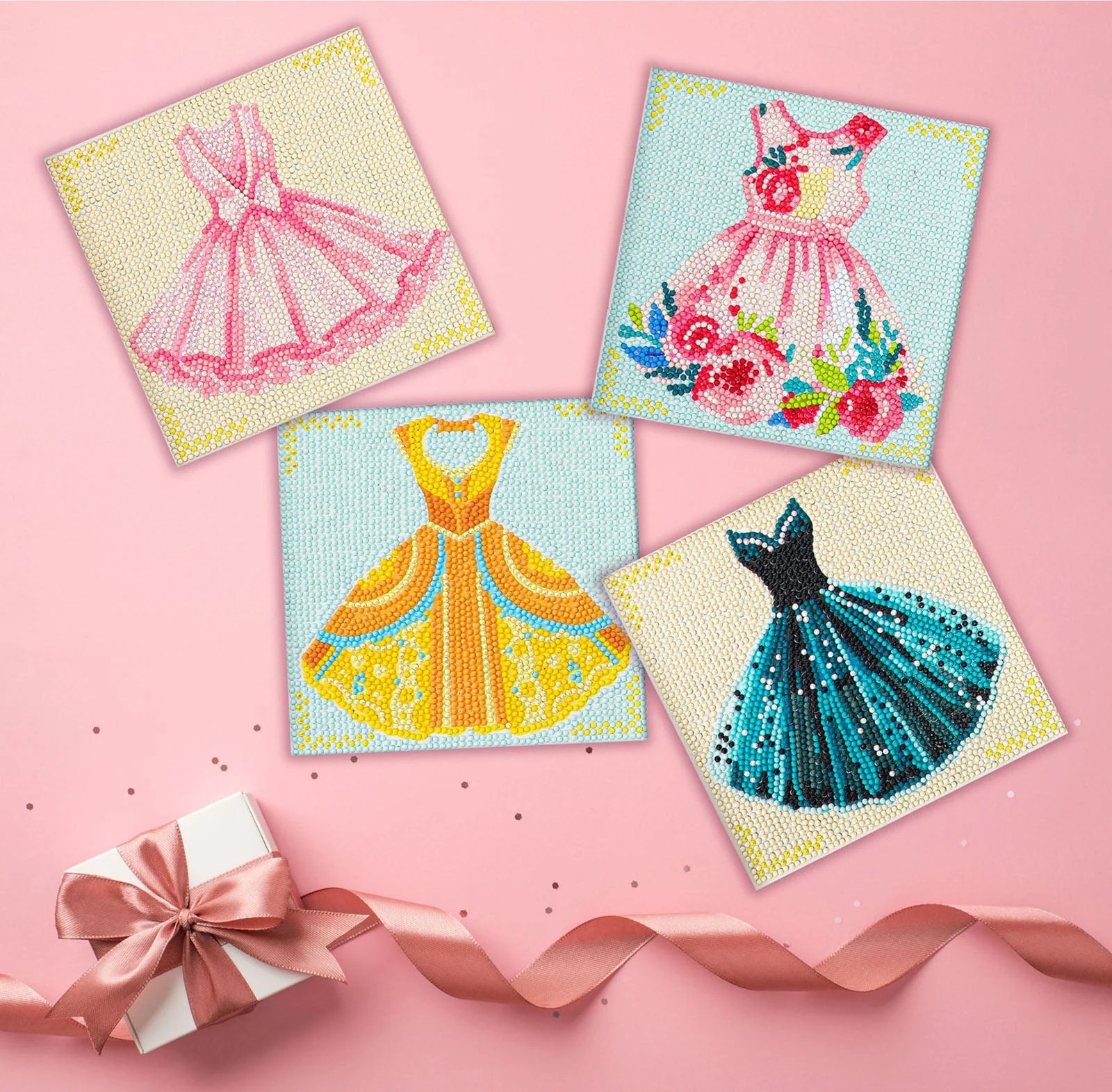 Diamond Dotz Mini Dotz Party Dresses Diamond Painting - 5.0" x 5.0" - Image 4