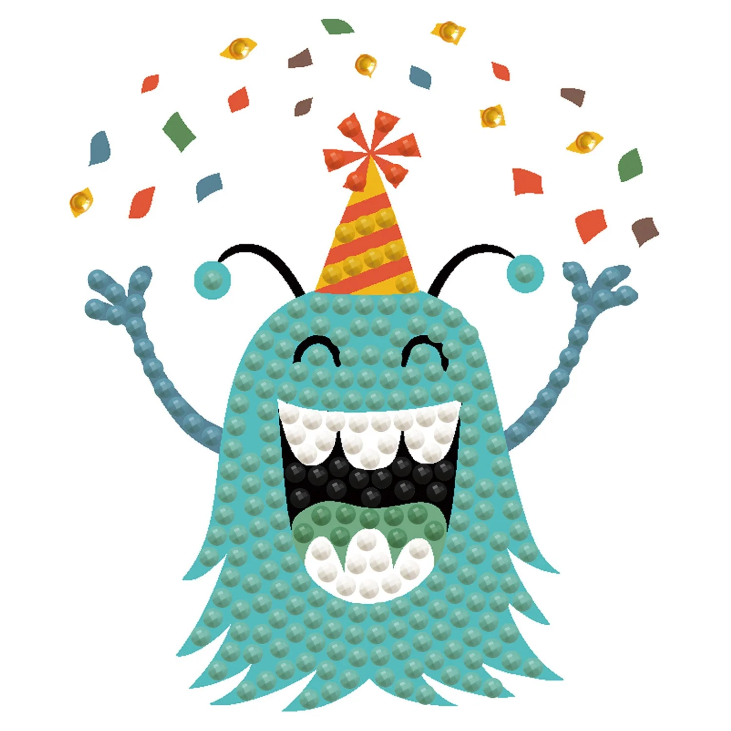 Diamond Dotz Party Monster with Frame - 3.0" x 3.0" - Image 4