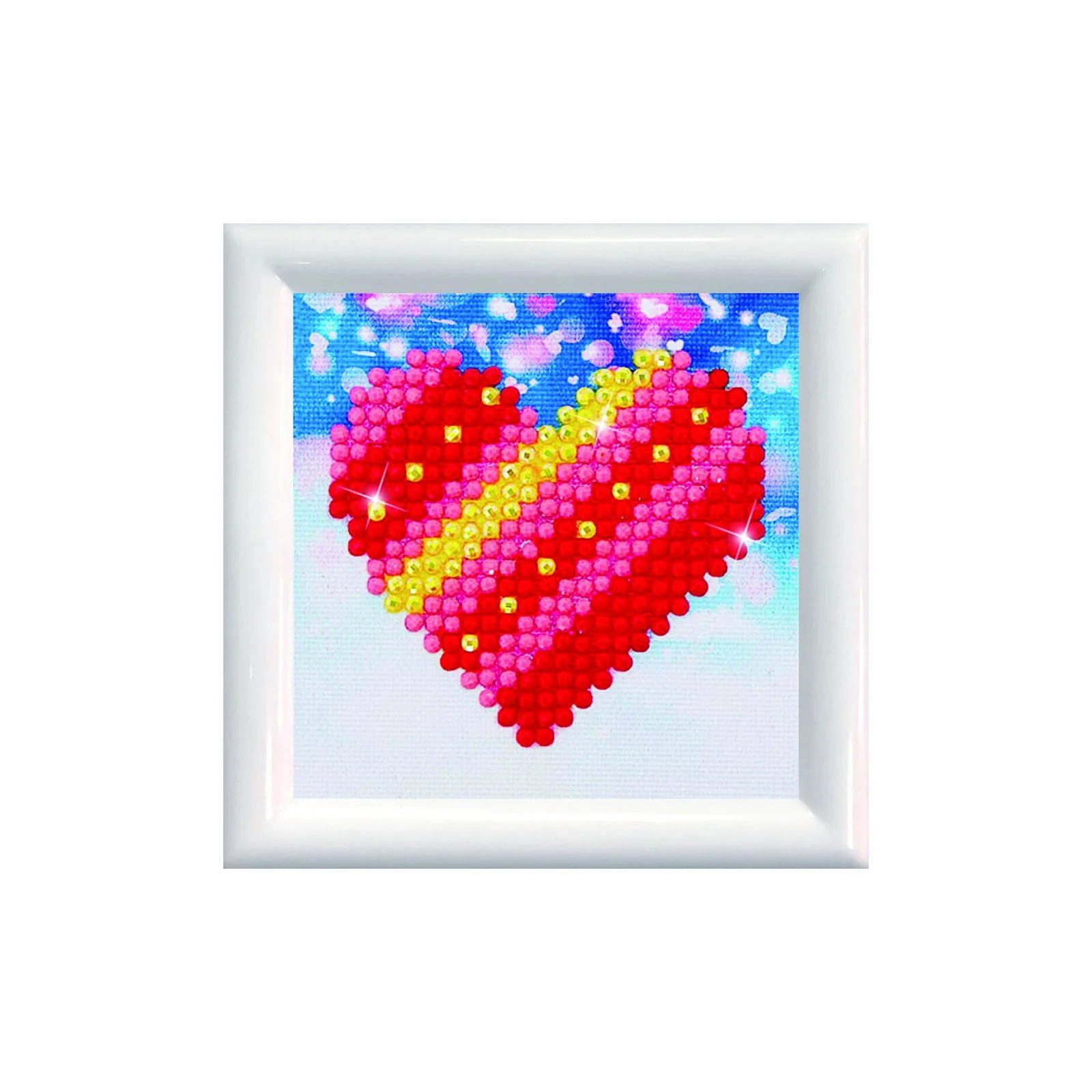 Diamond Dotz Patchwork Heart with Frame - 3.0" x 3.0"