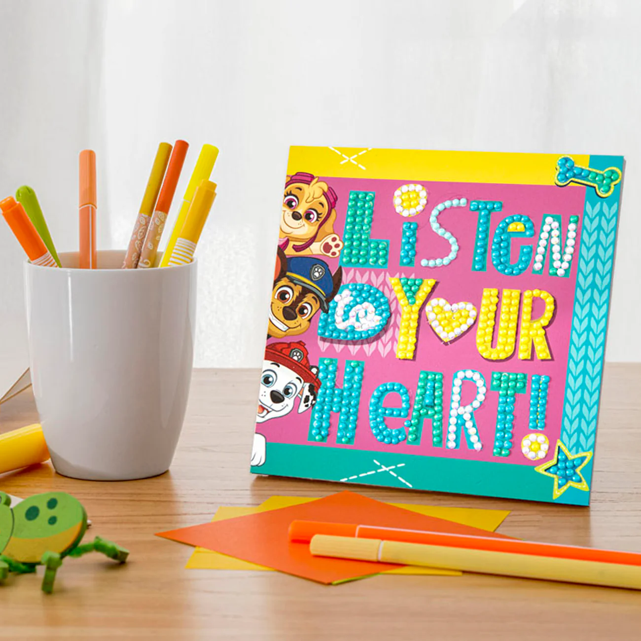 Diamond Dotz DOTZIES PAW PATROL Listen to your Heart Diamond Painting - 5.1" x 5.1" - Image 3