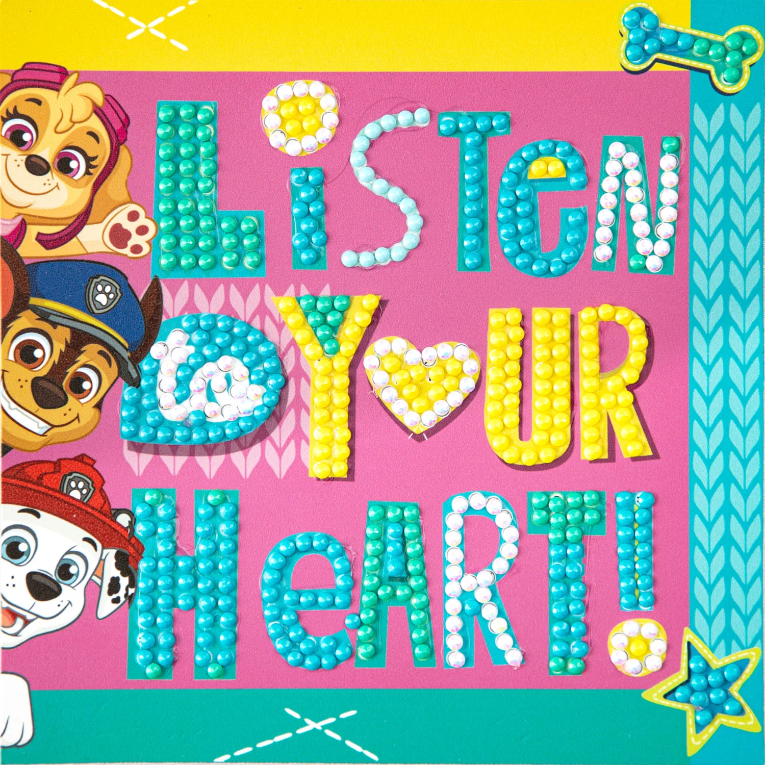 Diamond Dotz DOTZIES PAW PATROL Listen to your Heart Diamond Painting - 5.1" x 5.1" - Image 5