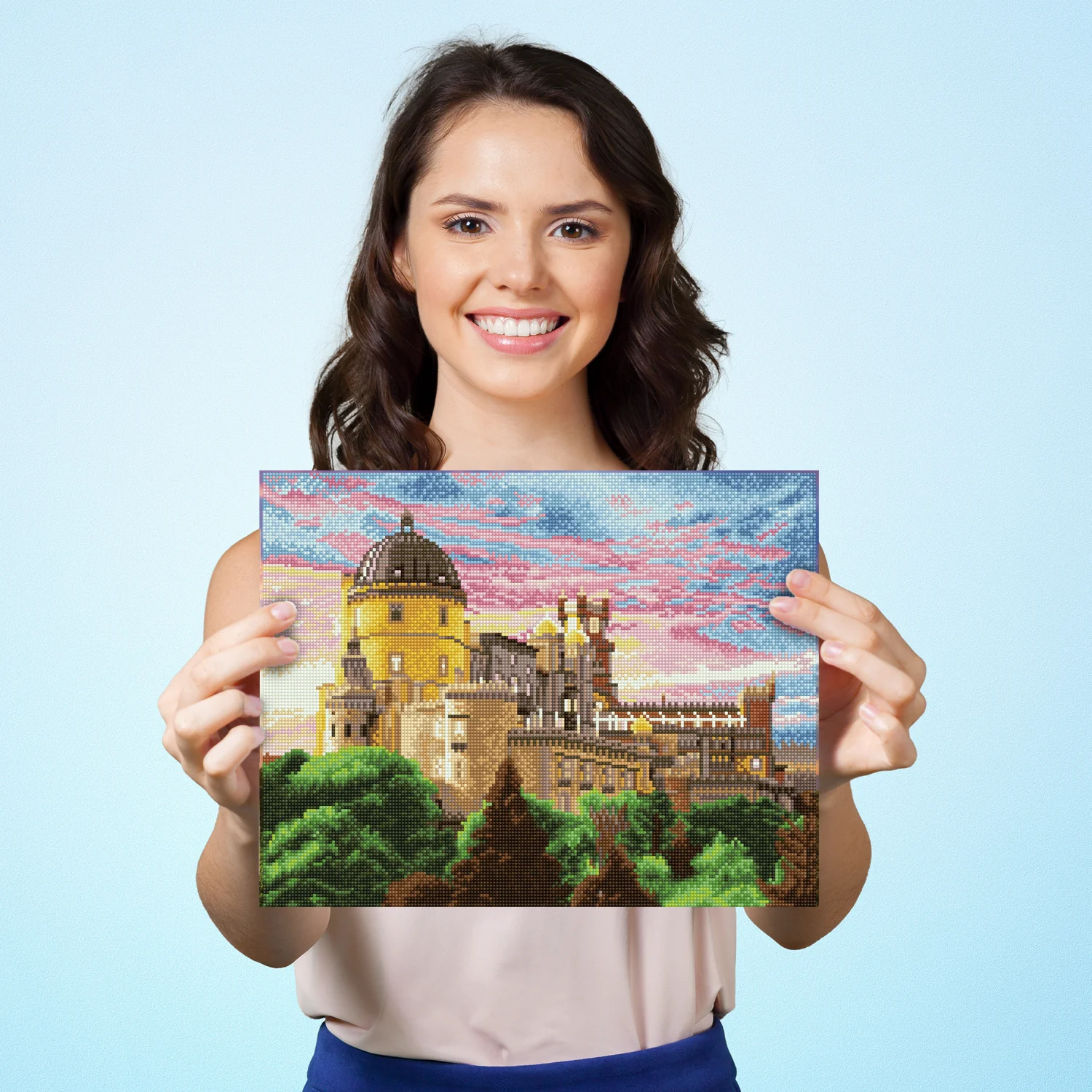 Diamond Dotz Pena National Palace Sintra Portugal - 18.5" x 14.6" - Image 4