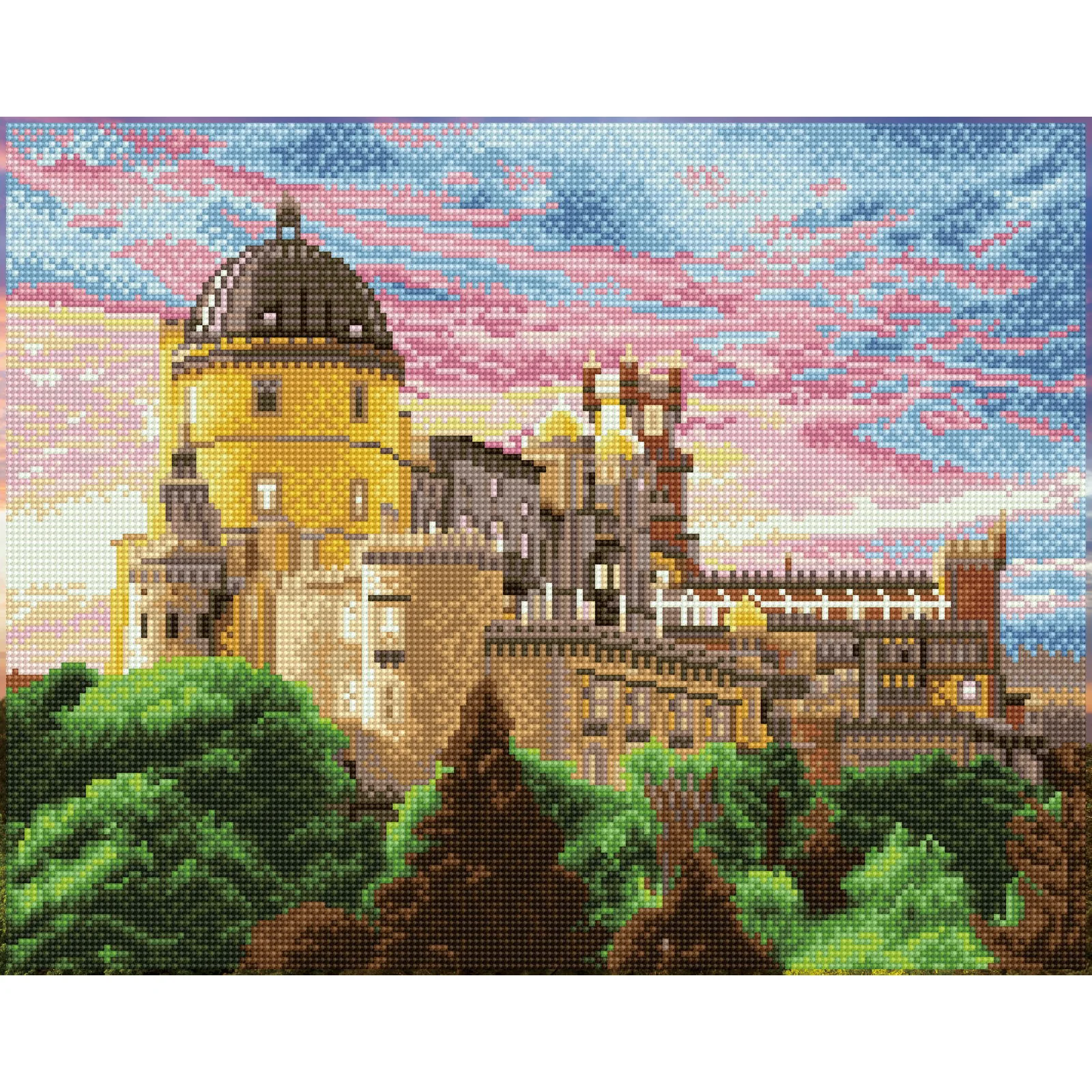 Diamond Dotz Pena National Palace Sintra Portugal - 18.5" x 14.6" - Image 6