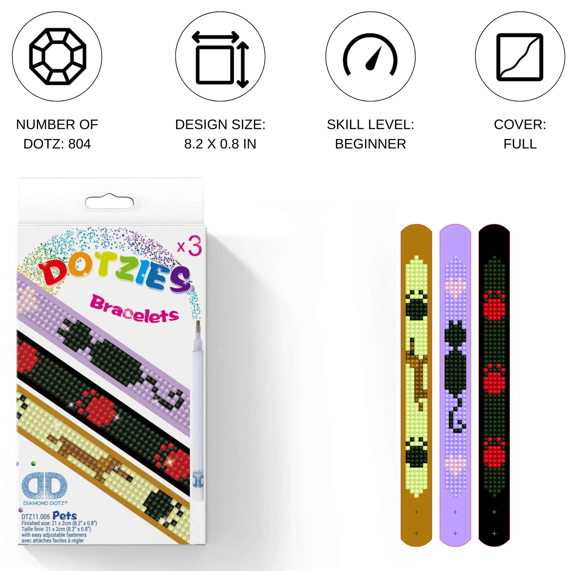 Diamond Dotz DOTZIES Pets Bracelets Diamond Painting - 8.3" x 0.8" - Image 3