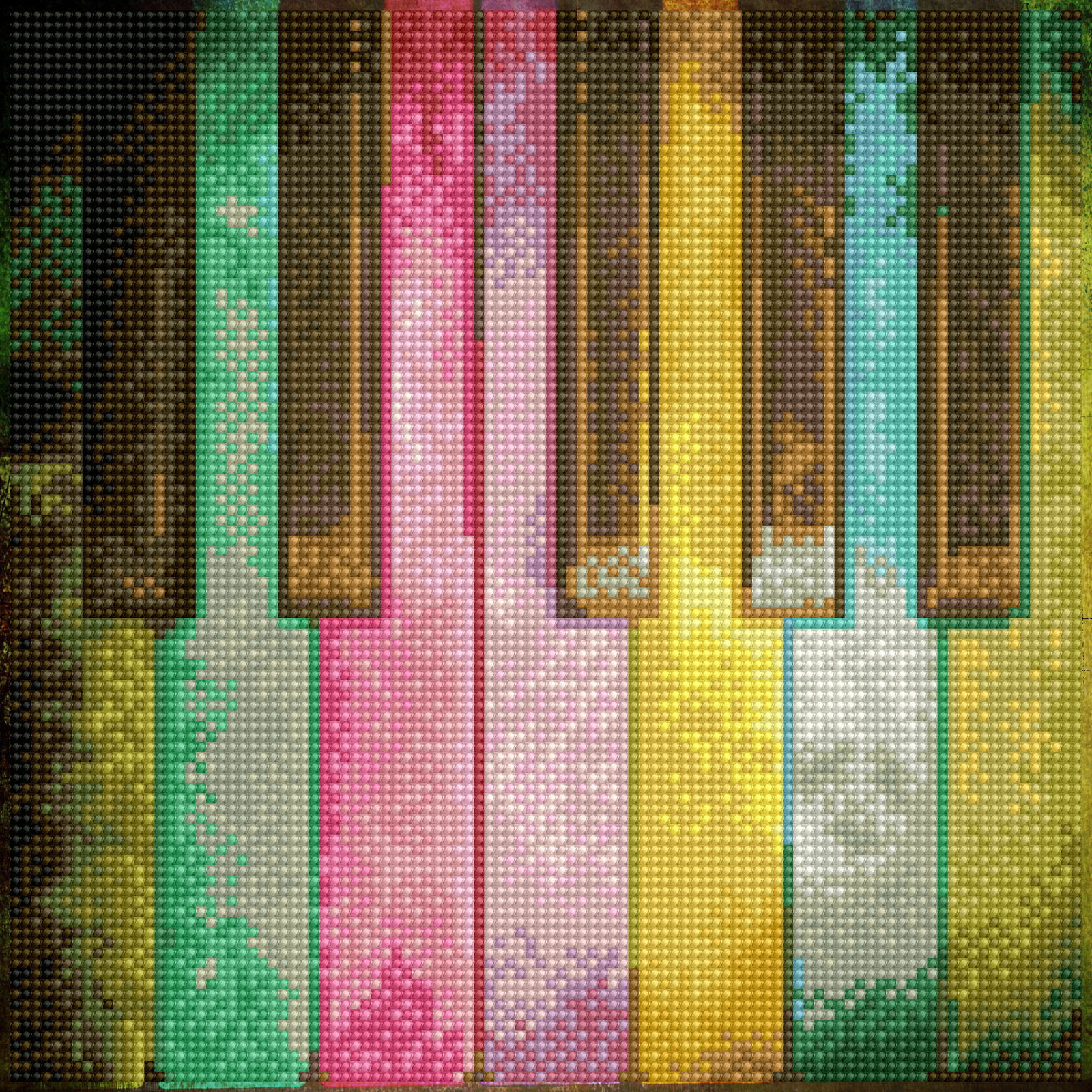 Diamond Dotz Piano Rainbow with Frame - 11.8" x 11.8" - Image 3