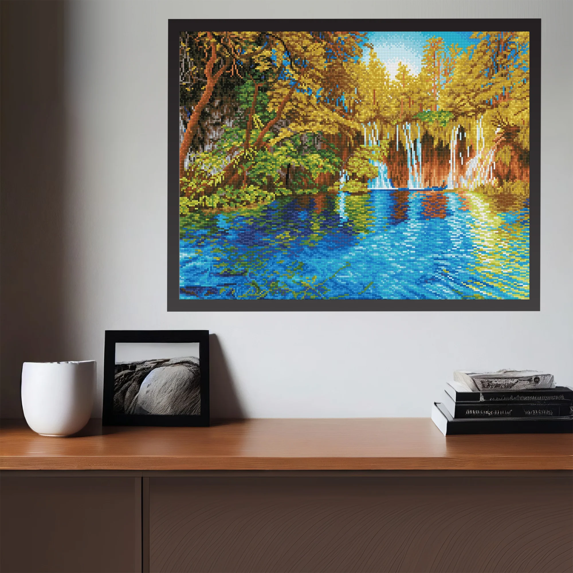 Diamond Dotz Picturesque Falls Plitvice Lakes National Park - 29.5" x 19.7" - Image 2