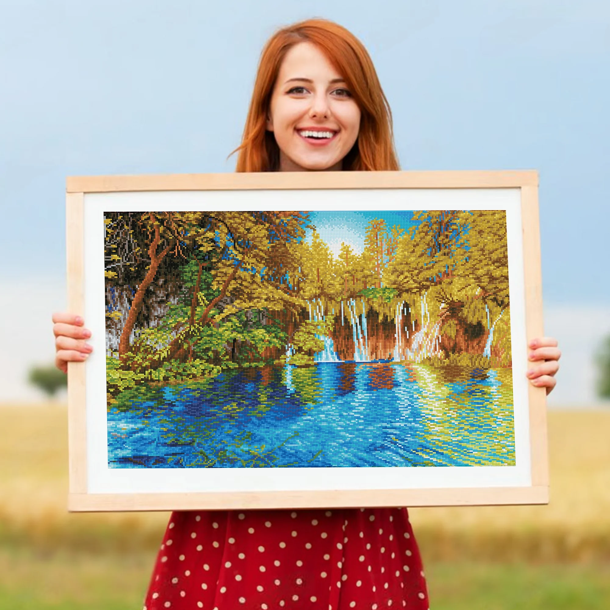 Diamond Dotz Picturesque Falls Plitvice Lakes National Park - 29.5" x 19.7" - Image 4