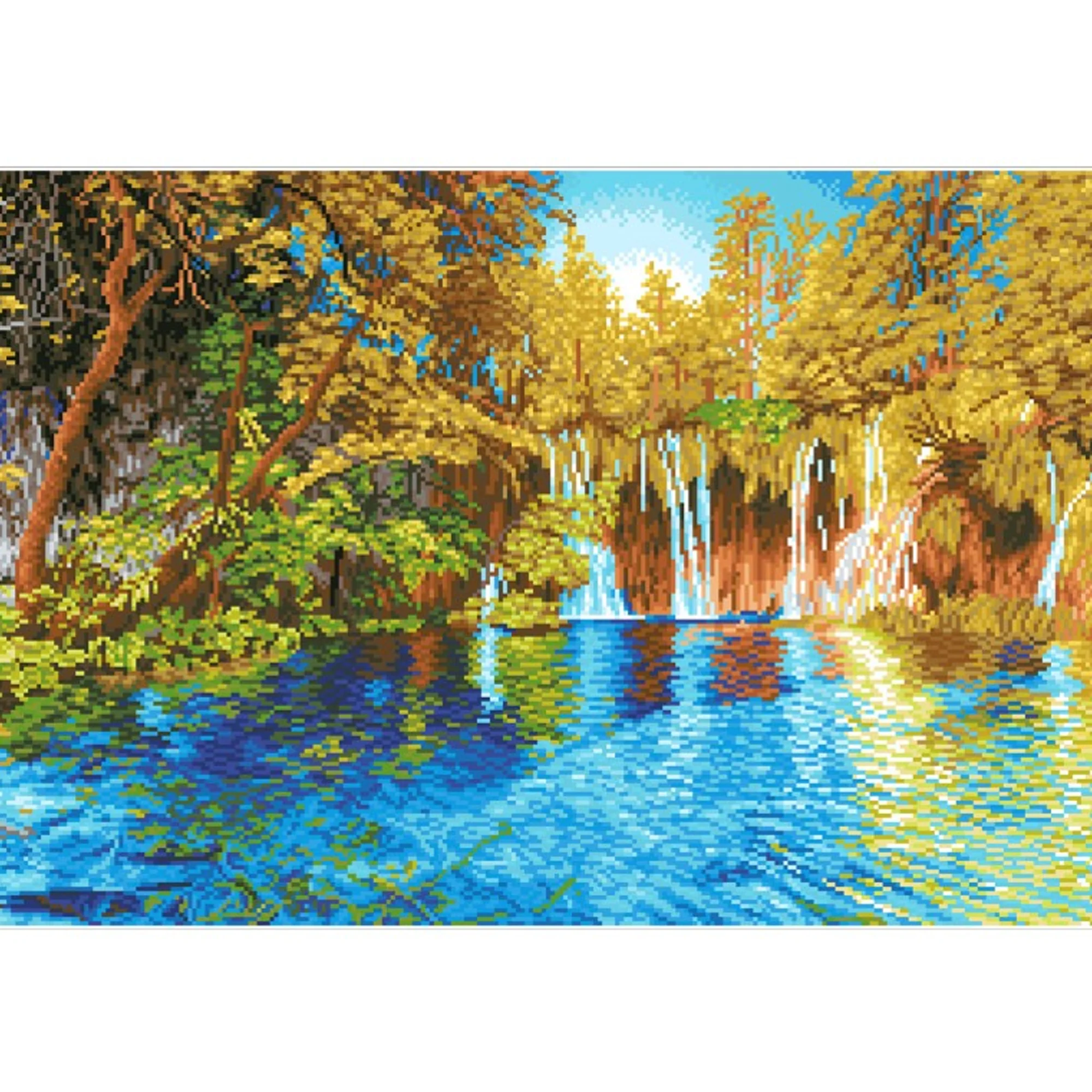 Diamond Dotz Picturesque Falls Plitvice Lakes National Park - 29.5" x 19.7" - Image 5