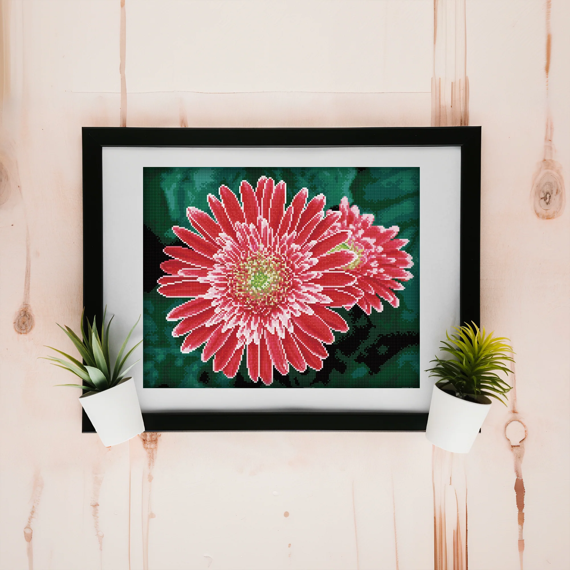 Diamond Dotz Pink Gerberas - 19.7" x 15.8" - Image 2