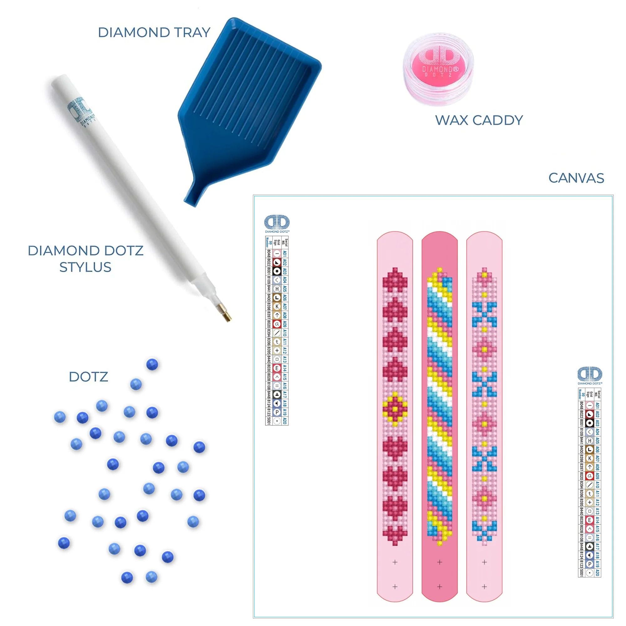 Diamond Dotz DOTZIES Pinks Bracelets Diamond Painting - 8.3" x 0.8" - Image 5