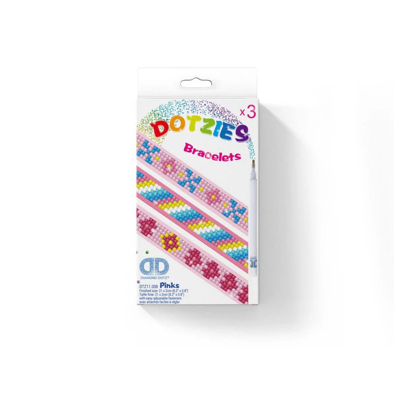 Diamond Dotz DOTZIES Pinks Bracelets Diamond Painting - 8.3" x 0.8" - Image 6