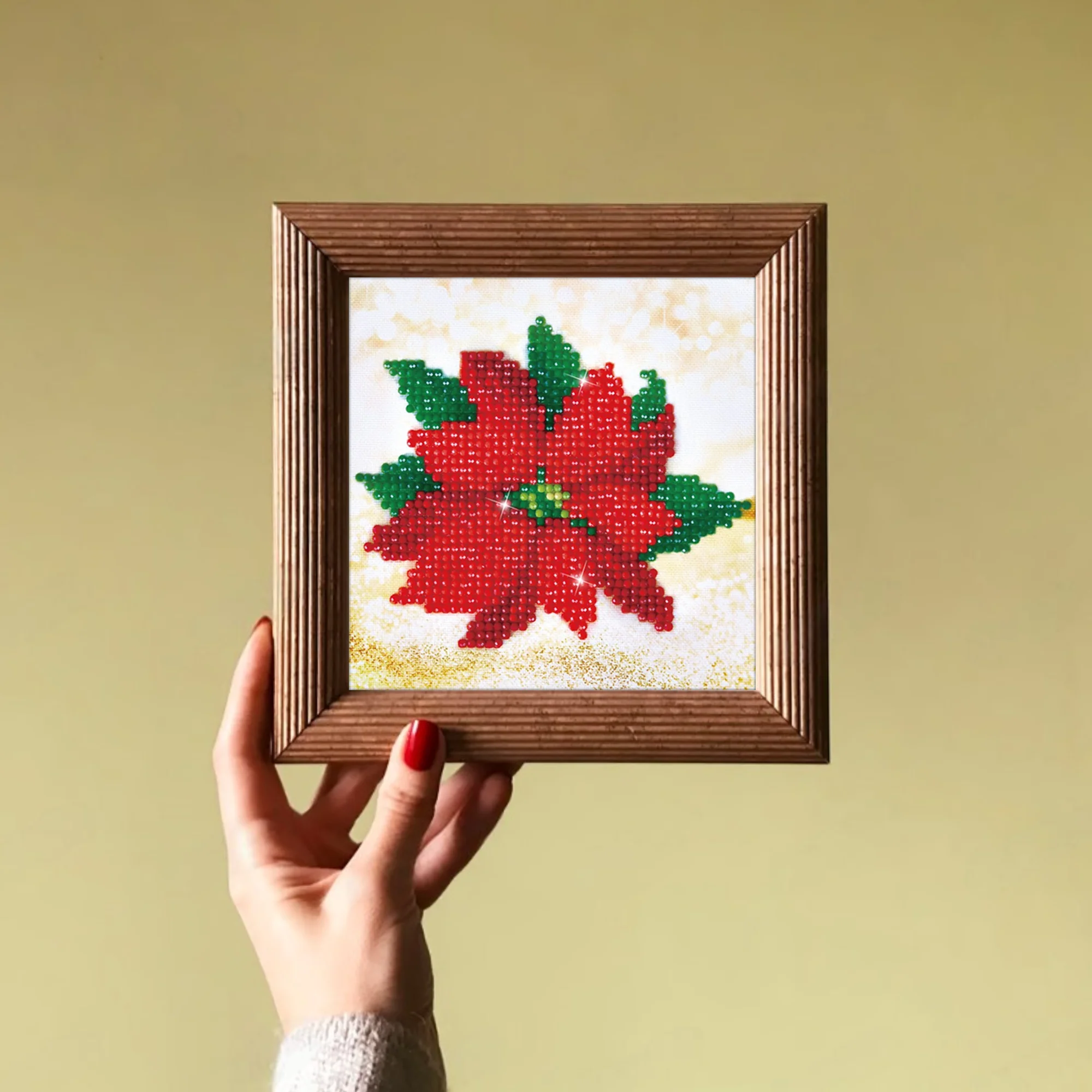 Diamond Dotz Pointsettia - 5.3" x 5.3" - Image 2
