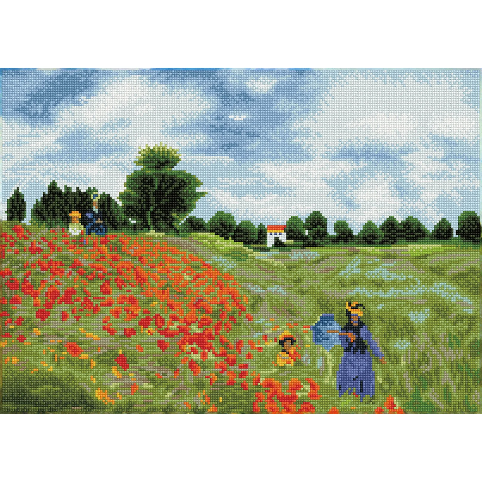 Diamond Dotz Poppy Fields (Apres Monet) - 22.4" x 16.1" - Image 6