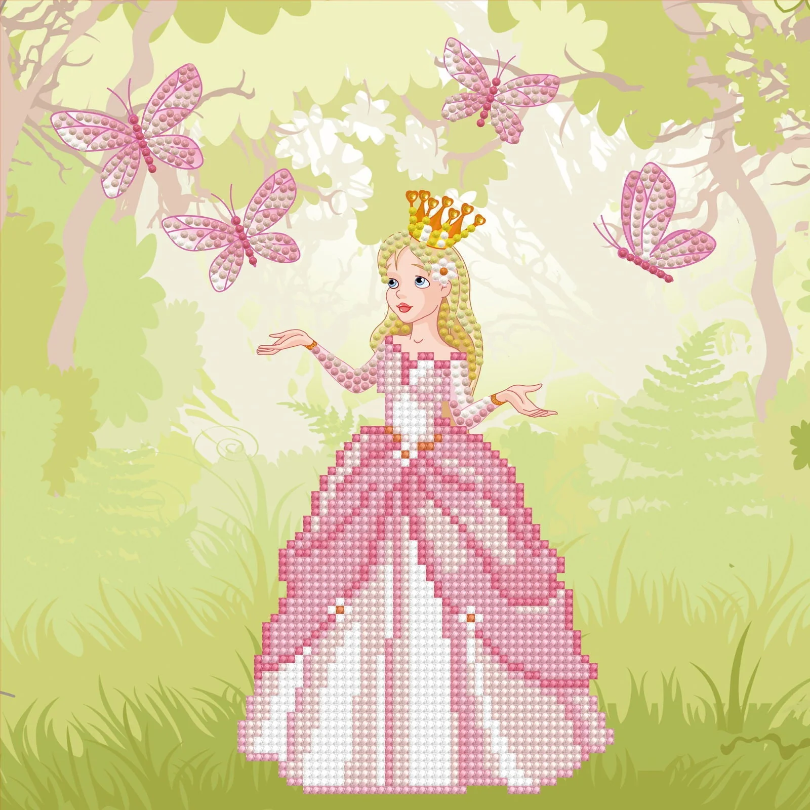 Diamond Dotz Decorative Box Princess Adventure - 11.0" x 11.0" - Image 3