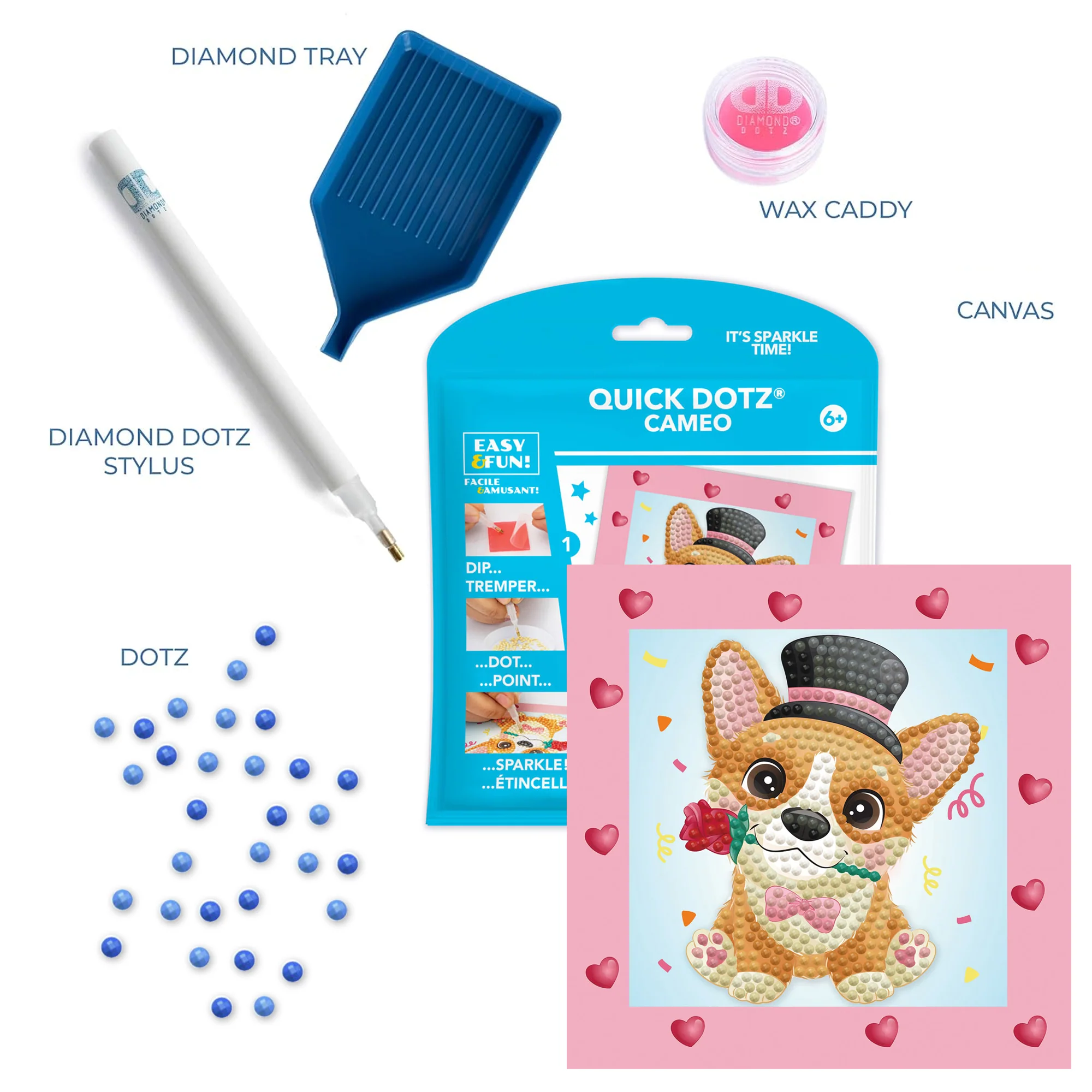 Diamond Dotz DOTZIES Corgi Diamond Painting - 5.1" x 5.1" - Image 5