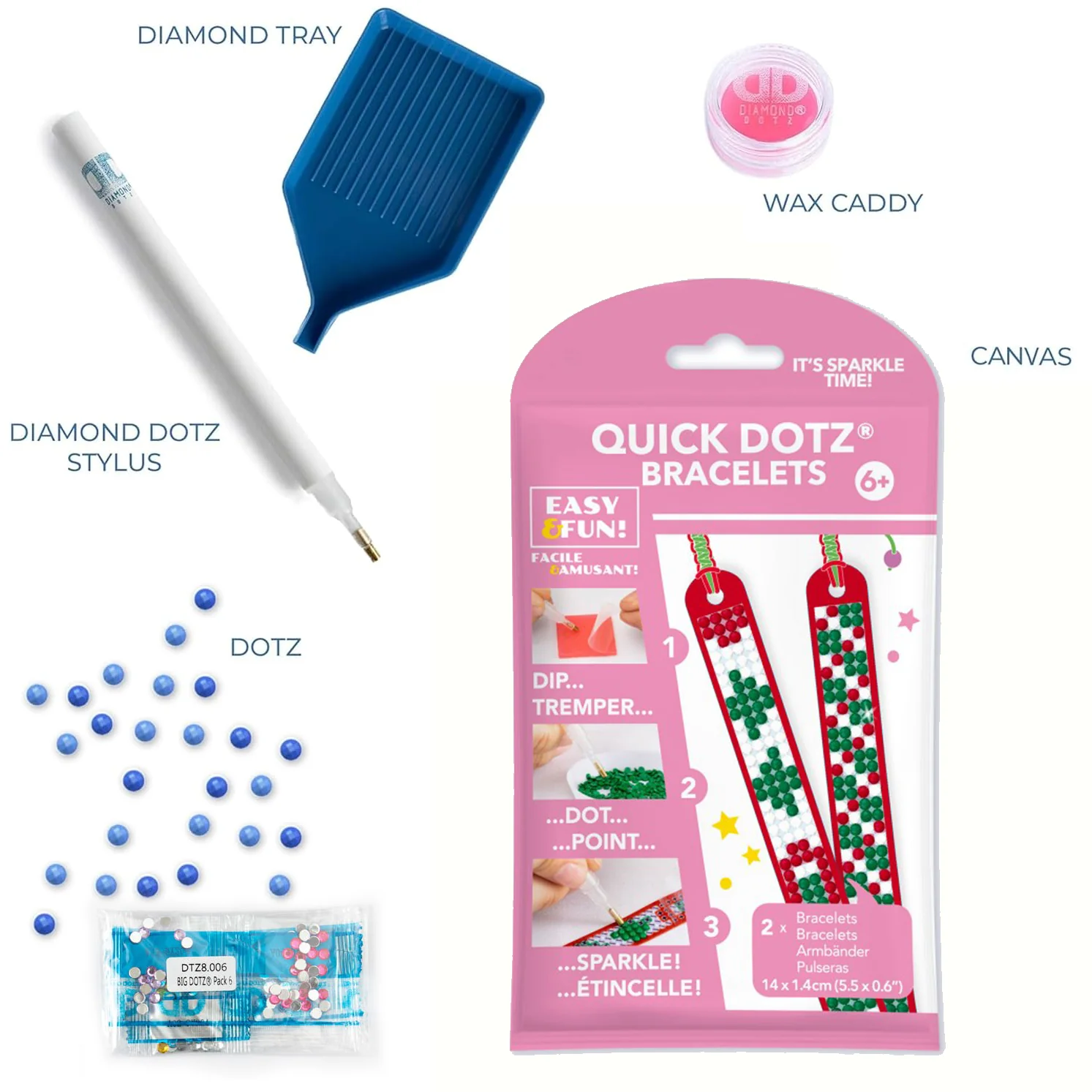 Diamond Dotz Festive Bracelets Kit - 0.6" x 5.5" - Image 5