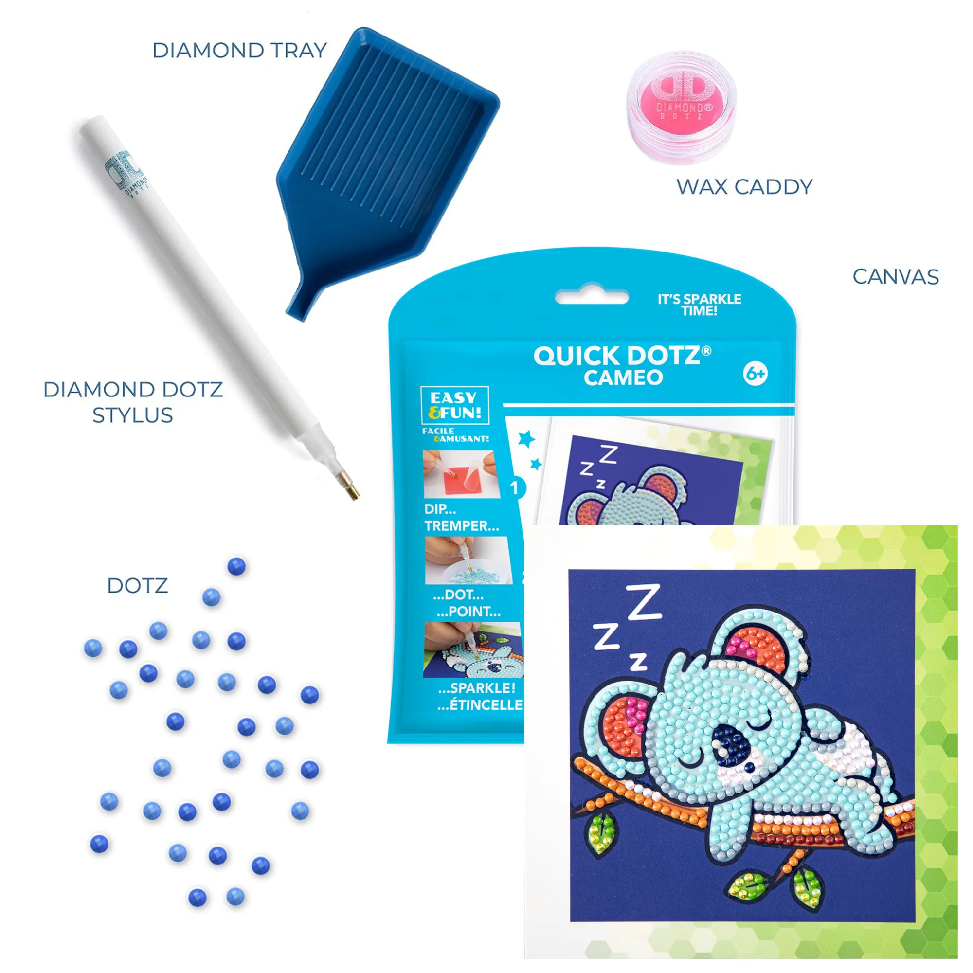 Diamond Dotz DOTZIES Koala Diamond Painting - 5.1" x 5.1" - Image 5