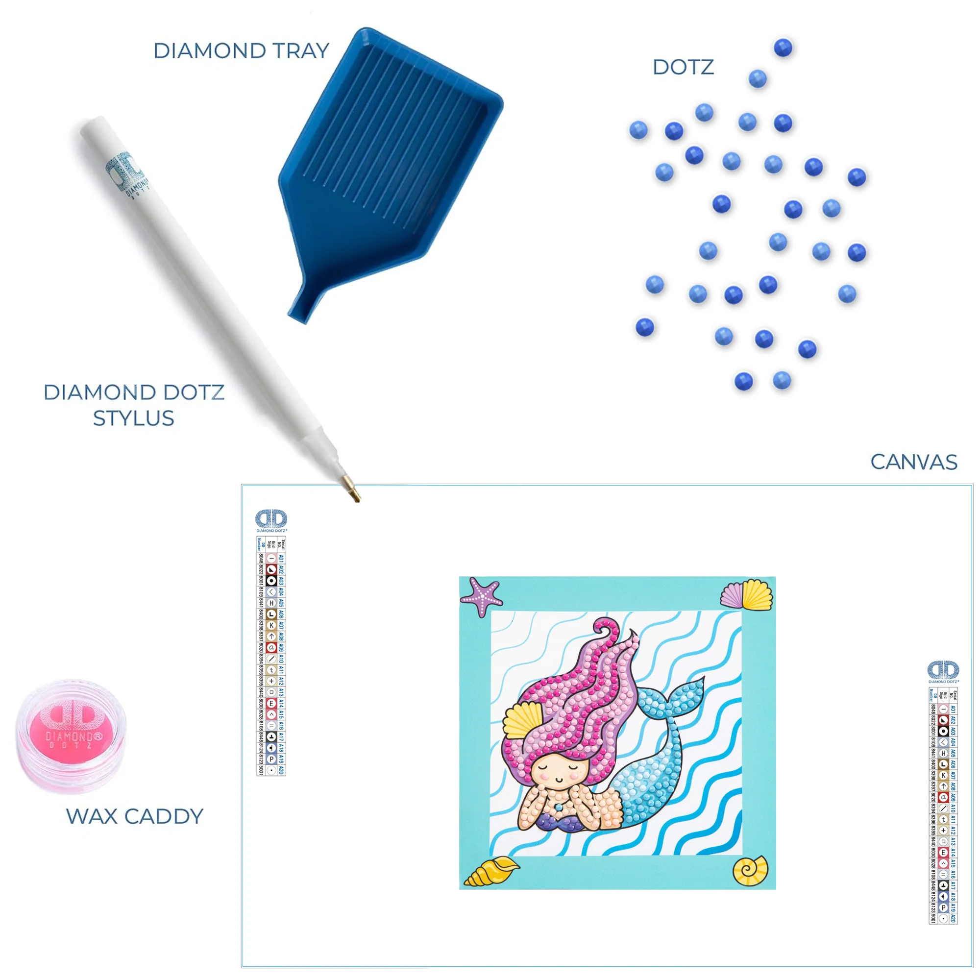 Diamond Dotz DOTZIES Mermaid Dreams Diamond Painting - 5.1" x 5.1" - Image 5