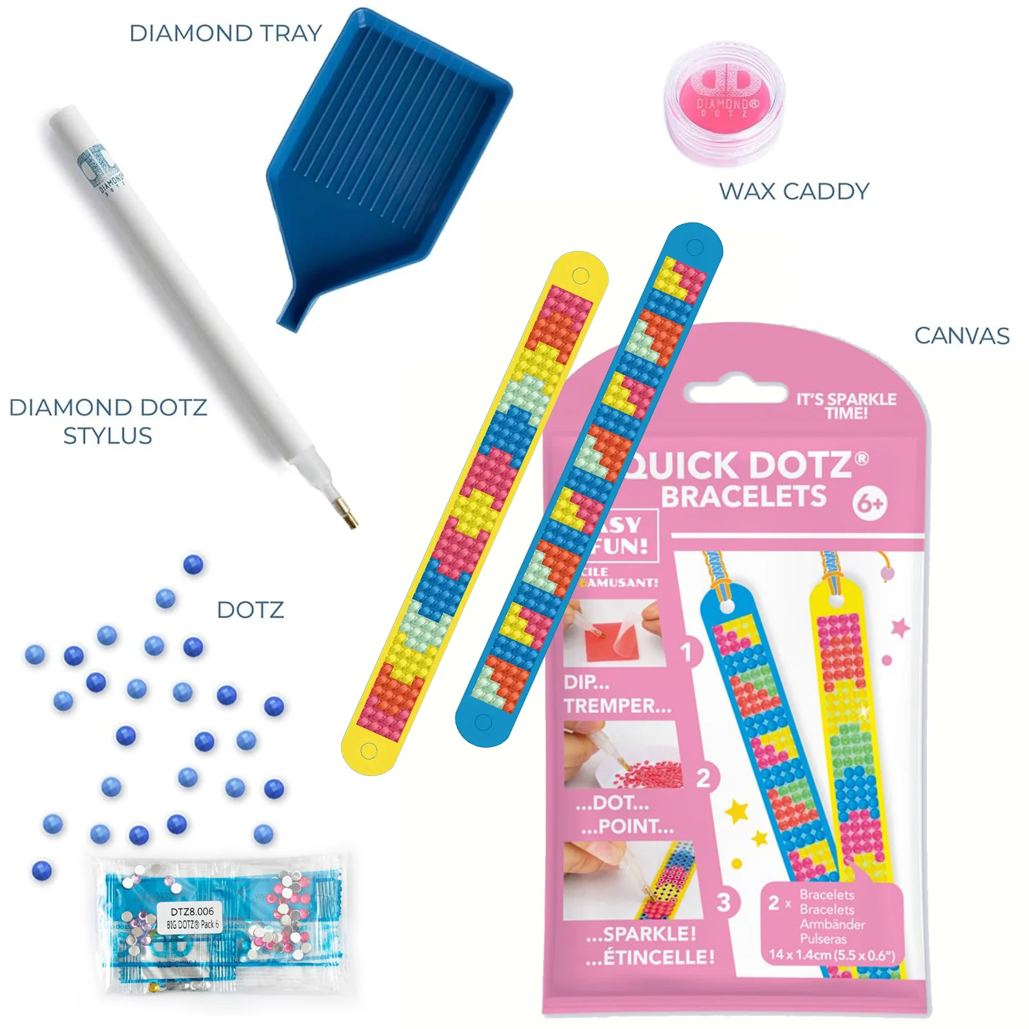 Diamond Dotz Neon Bracelets Kit - 0.6" x 5.5" - Image 6