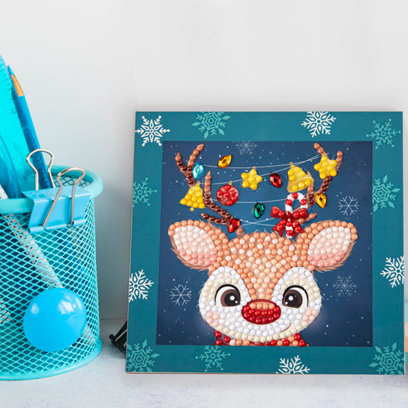 Diamond Dotz DOTZIES Reindeer Diamond Painting - 5.1" x 5.1" - Image 2