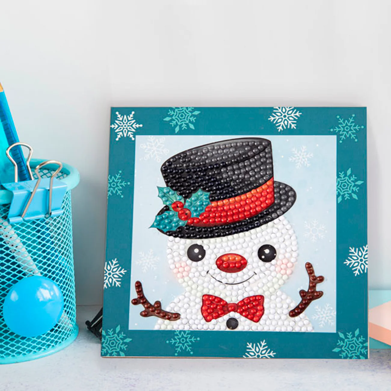 Diamond Dotz DOTZIES Snowman Diamond Painting - 5.1" x 5.1" - Image 3