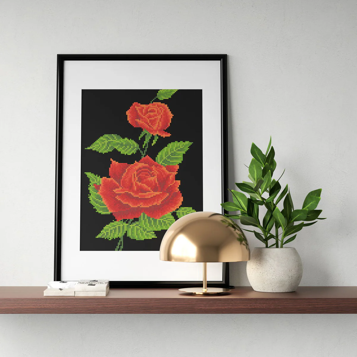 Diamond Dotz Red Rose Corsage - 10.6" x 16.5" - Image 2