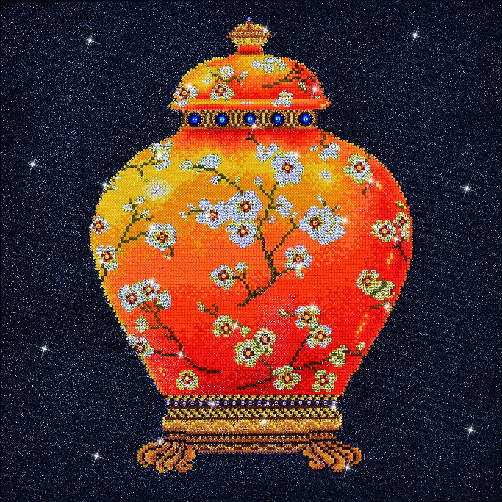 Diamond Dotz Red Vase - 20.5" x 20.5" - Image 6