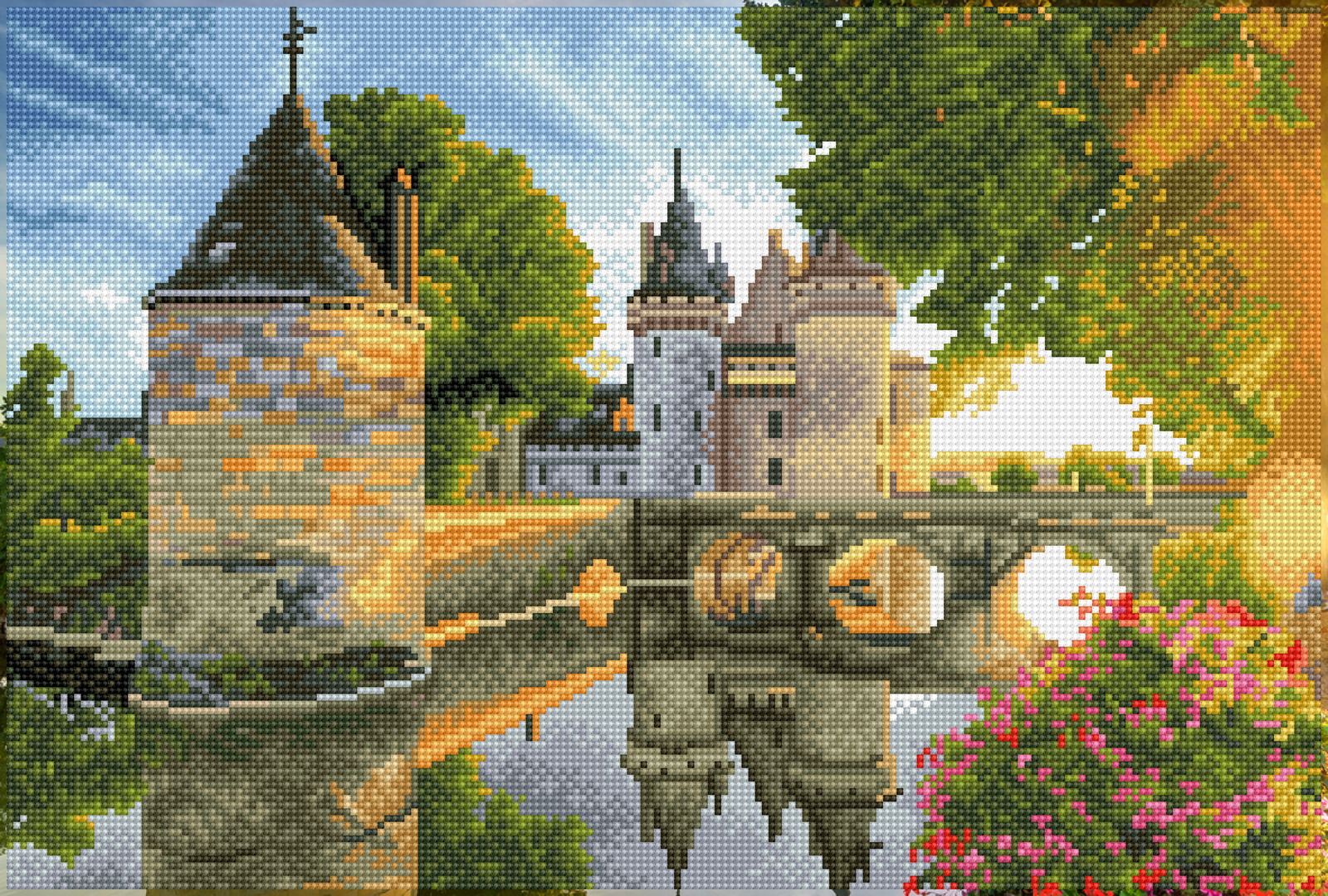 Diamond Dotz River Castle - 20.5" x 13.8"