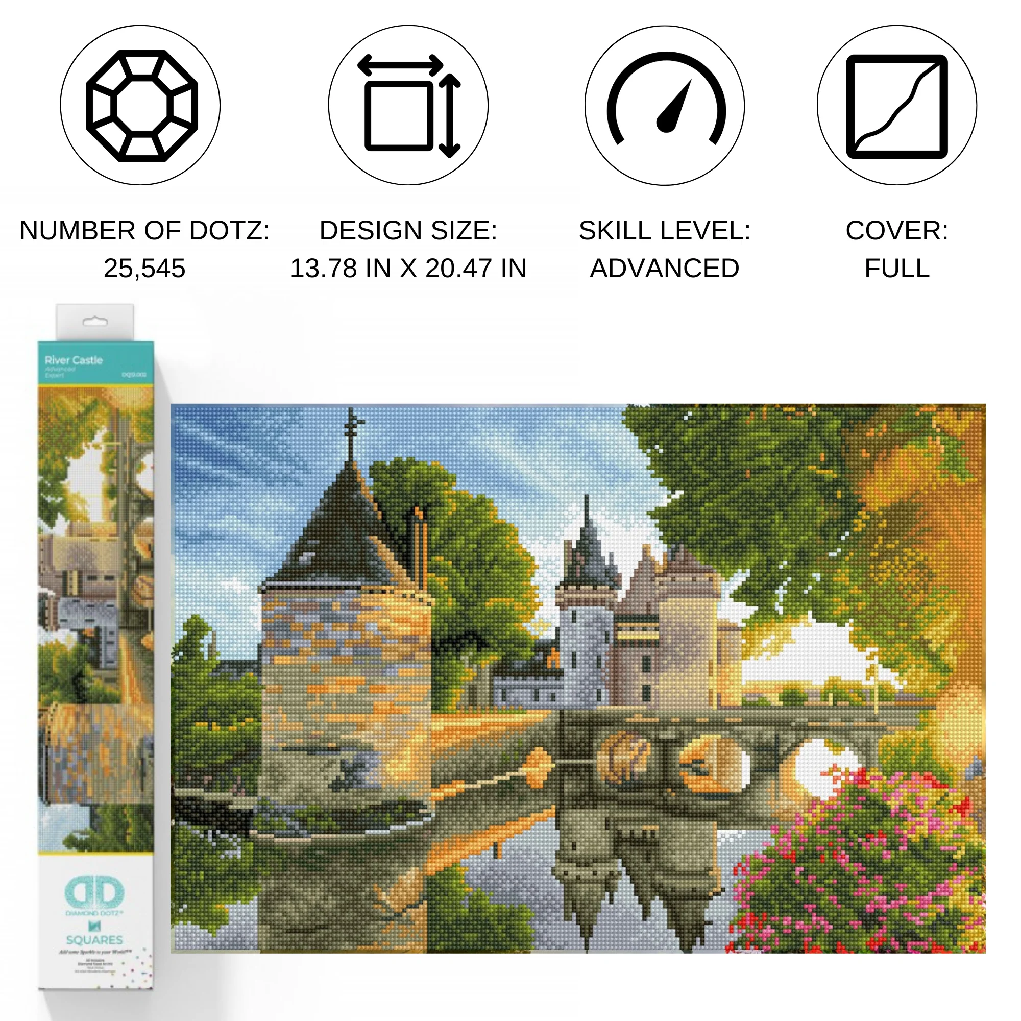 Diamond Dotz River Castle - 20.5" x 13.8" - Image 2