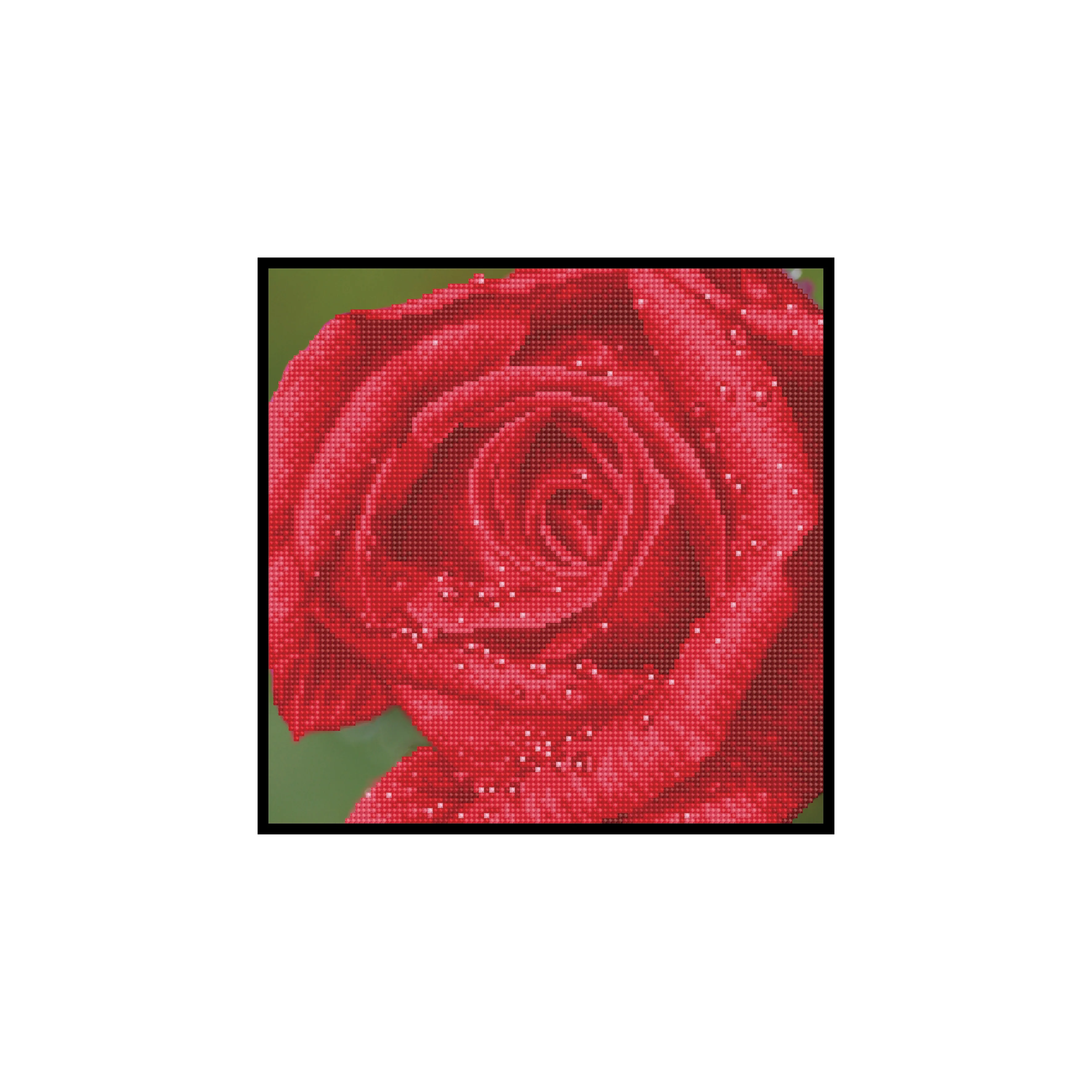 Diamond Dotz Rose Dew with Frame - 12.0" x 12.0" - Image 2
