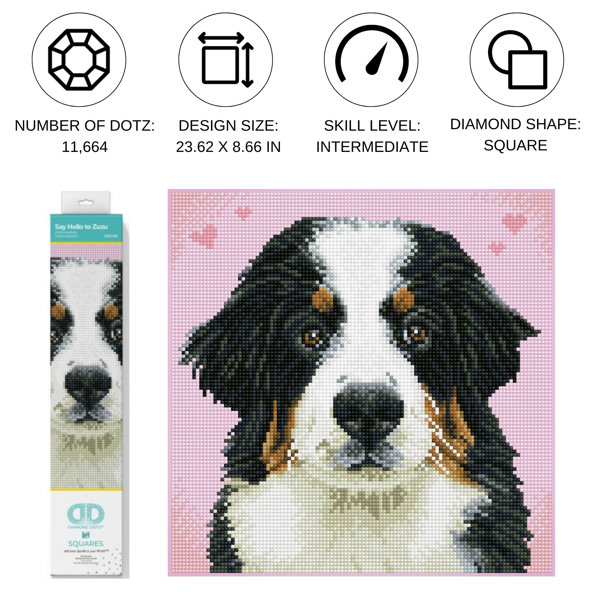 Diamond Dotz Say Hello to Zuzu - 11.4" x 11.4" - Image 3