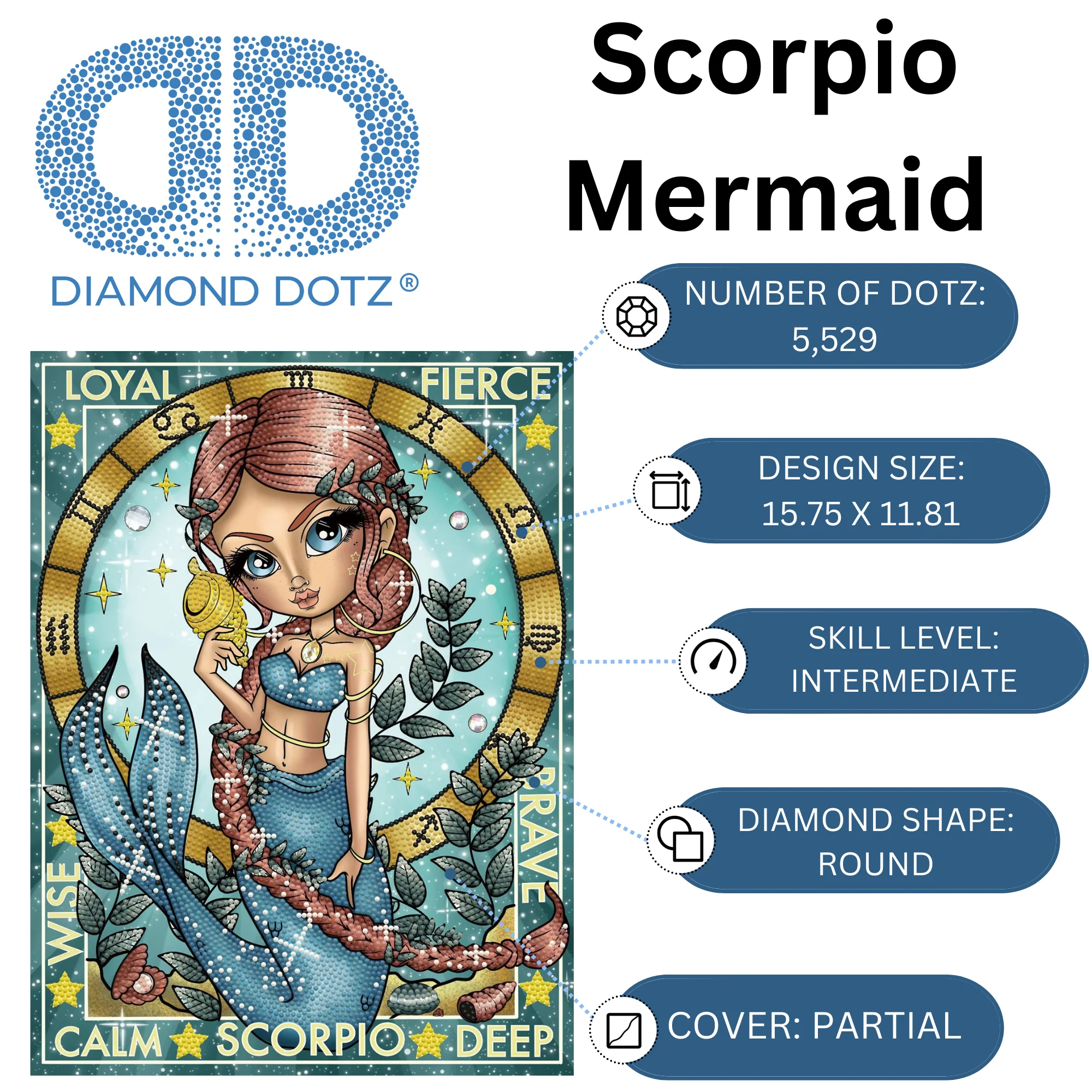 Diamond Dotz Scorpio - 11.8" x 15.8" - Image 3