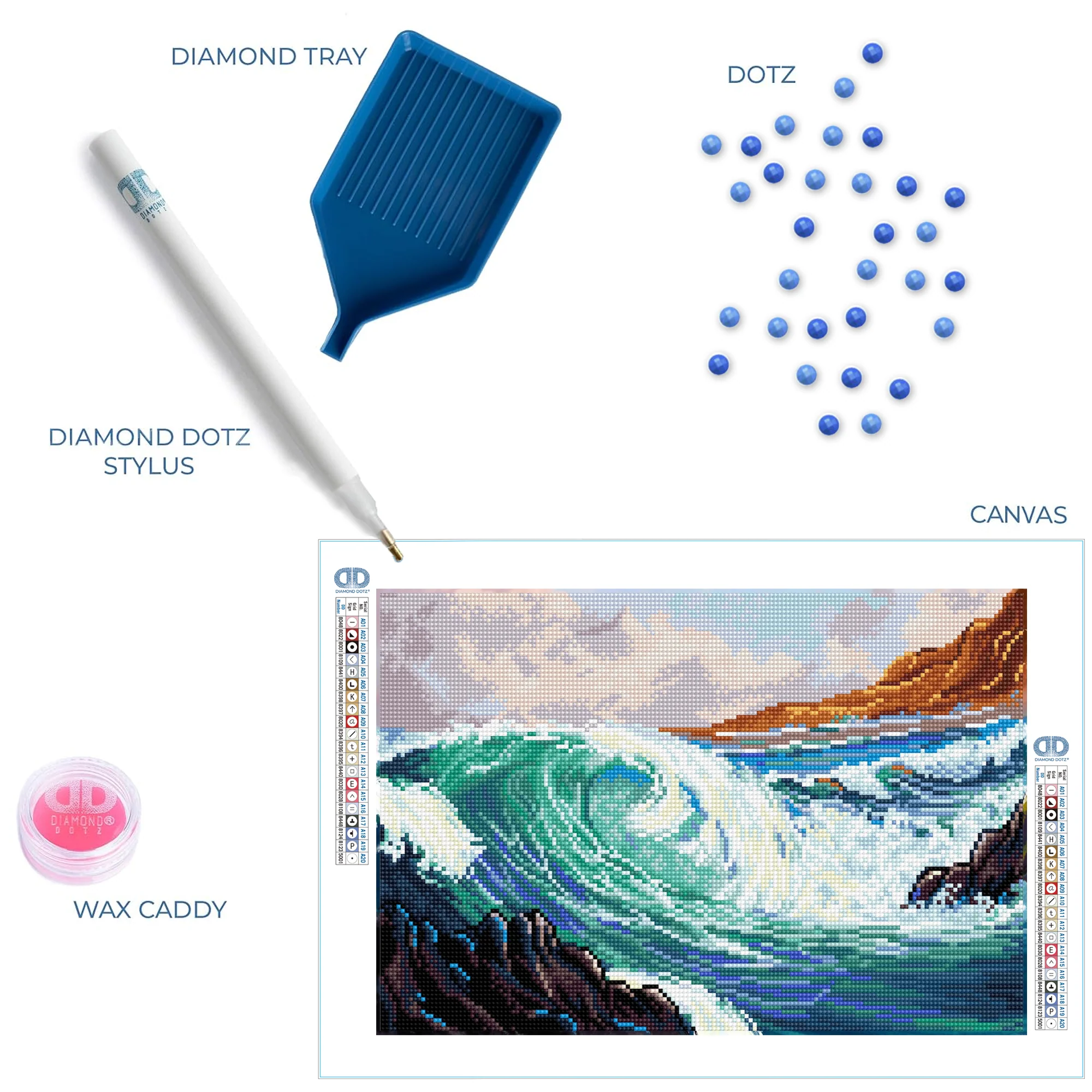 Diamond Dotz Seascape - 16.5" x 11.0" - Image 5