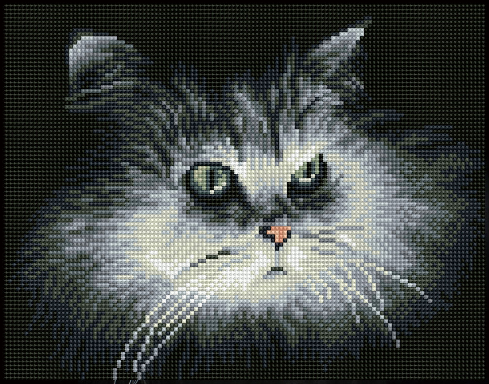 Diamond Dotz Shadow Cat Pre-Framed Kit - 12.6" x 9.8" - Image 3