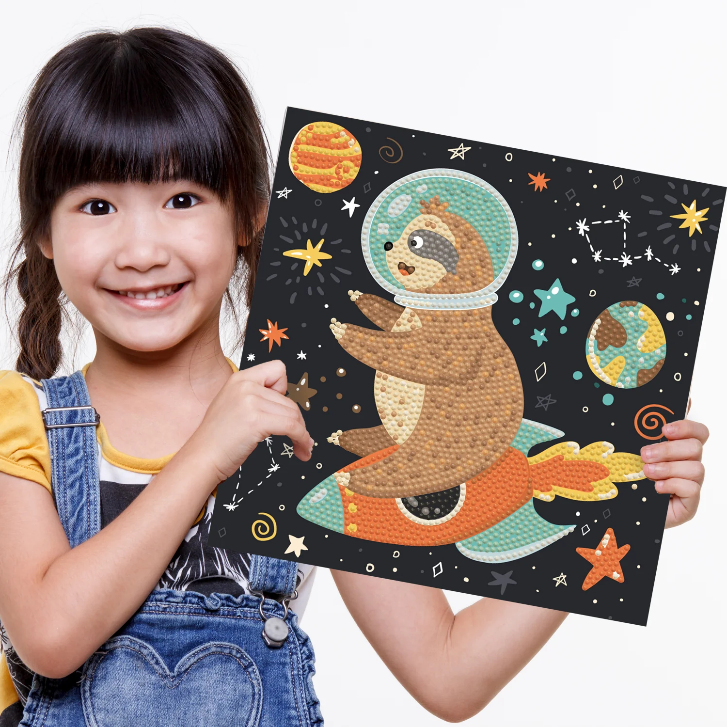 Diamond Dotz Decorative Box Sloth Rocket - 8.7" x 8.7" - Image 2
