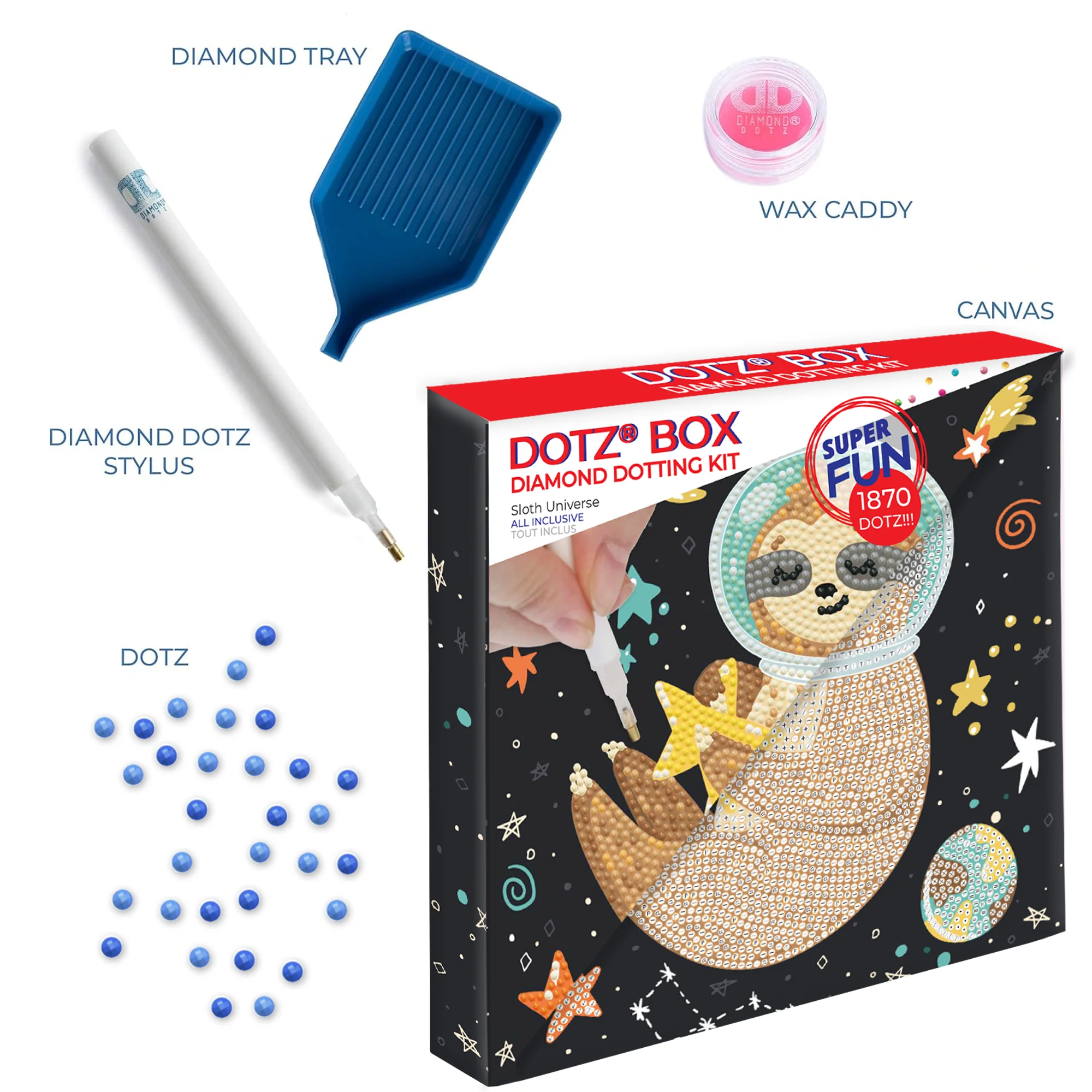 Diamond Dotz Decorative Box Sloth Universe - 8.7" x 8.7" - Image 5