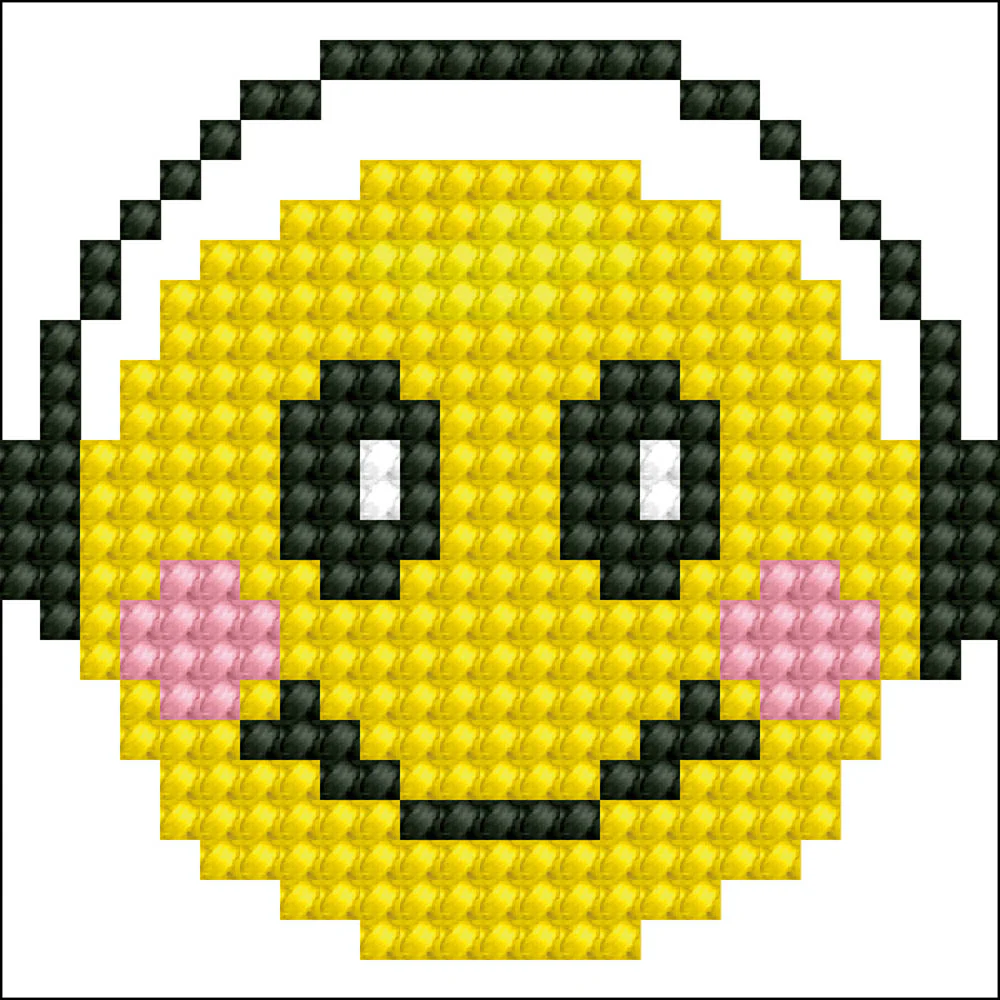 Diamond Dotz Smiling Groove with Frame - 3.0" x 3.0" - Image 2