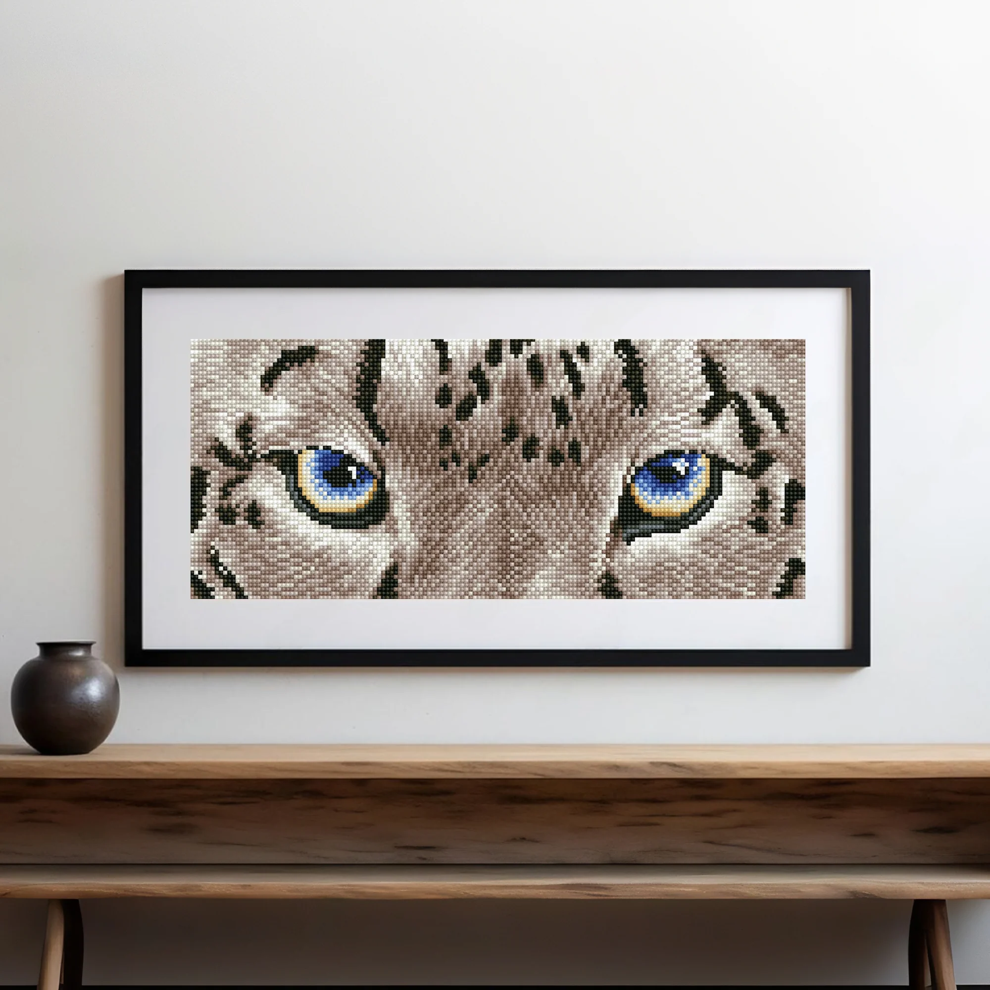 Diamond Dotz Snow Leopard Spy - 16.5" x 7.1" - Image 2
