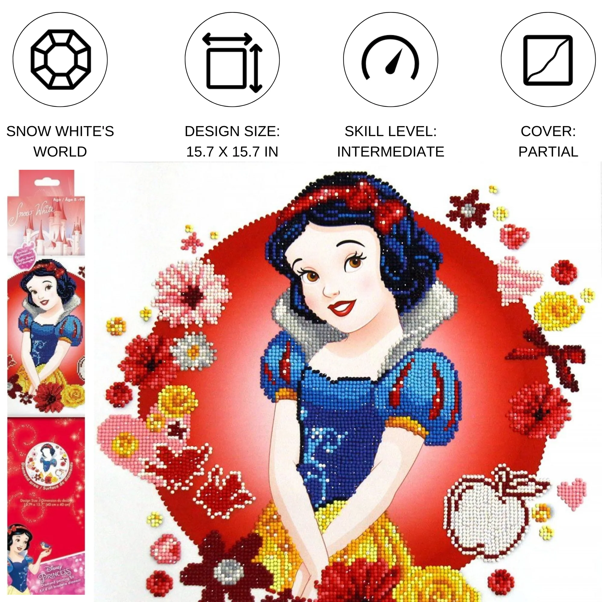 Diamond Dotz Snow White's World - 15.8" x 15.8" - Image 3