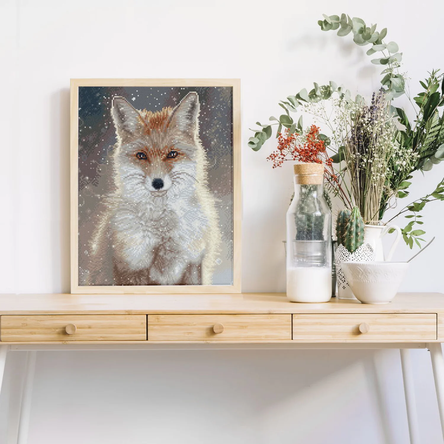 Diamond Dotz Snowflake Fox - 13.8" x 17.7" - Image 2