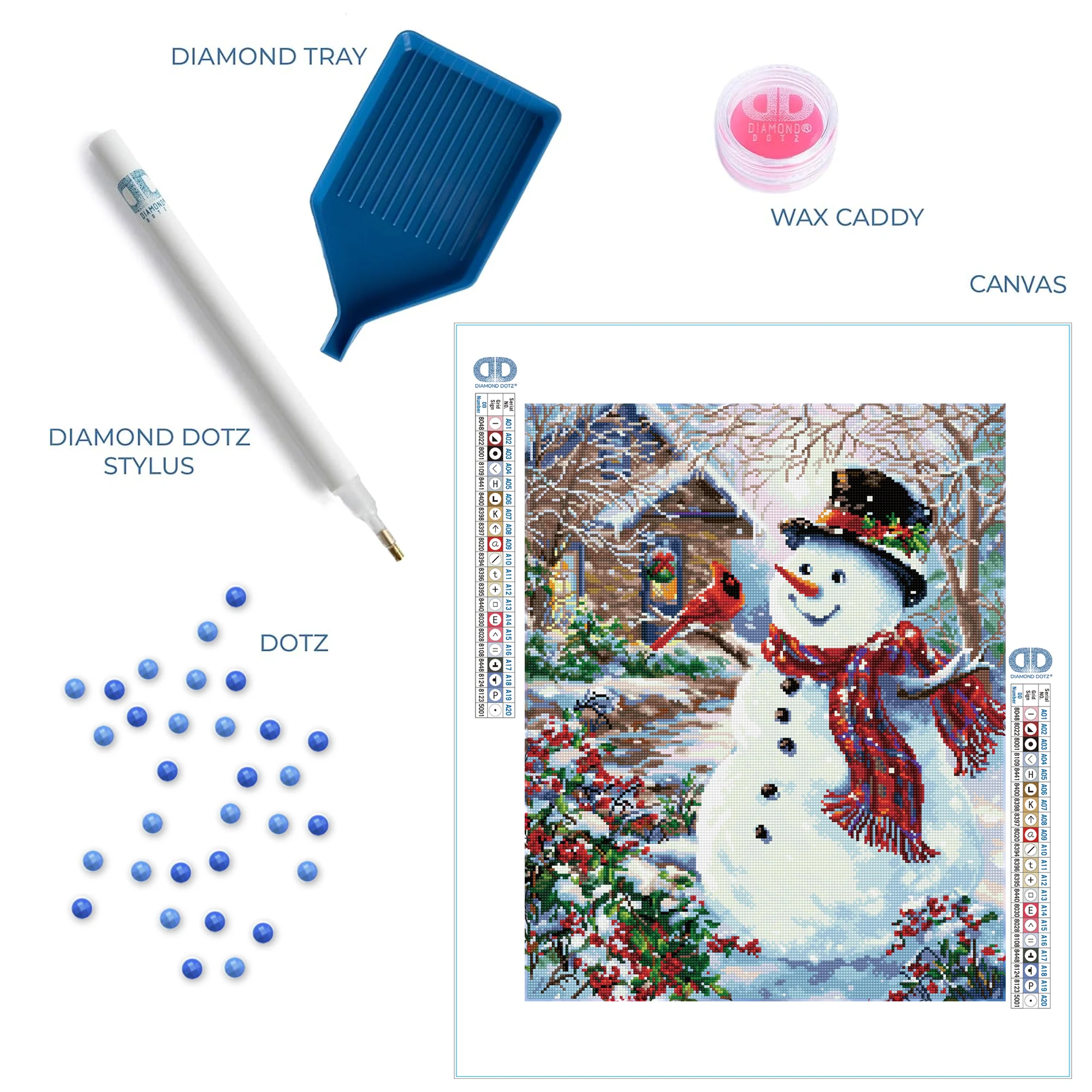 Diamond Dotz Snowman & Feathered Friend - 19.7" x 24.4" - Image 4