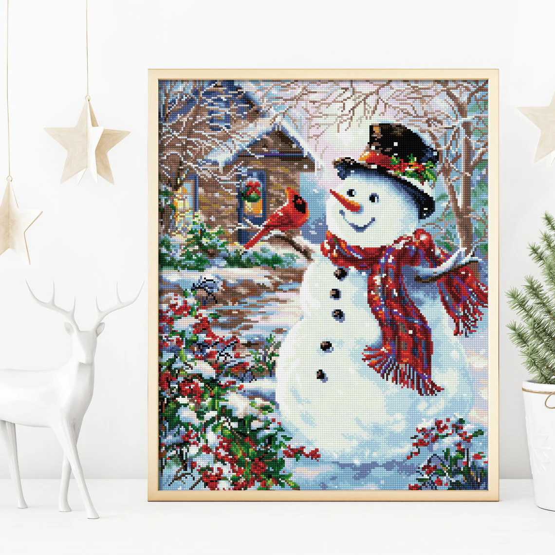 Diamond Dotz Snowman & Feathered Friend - 19.7" x 24.4" - Image 6