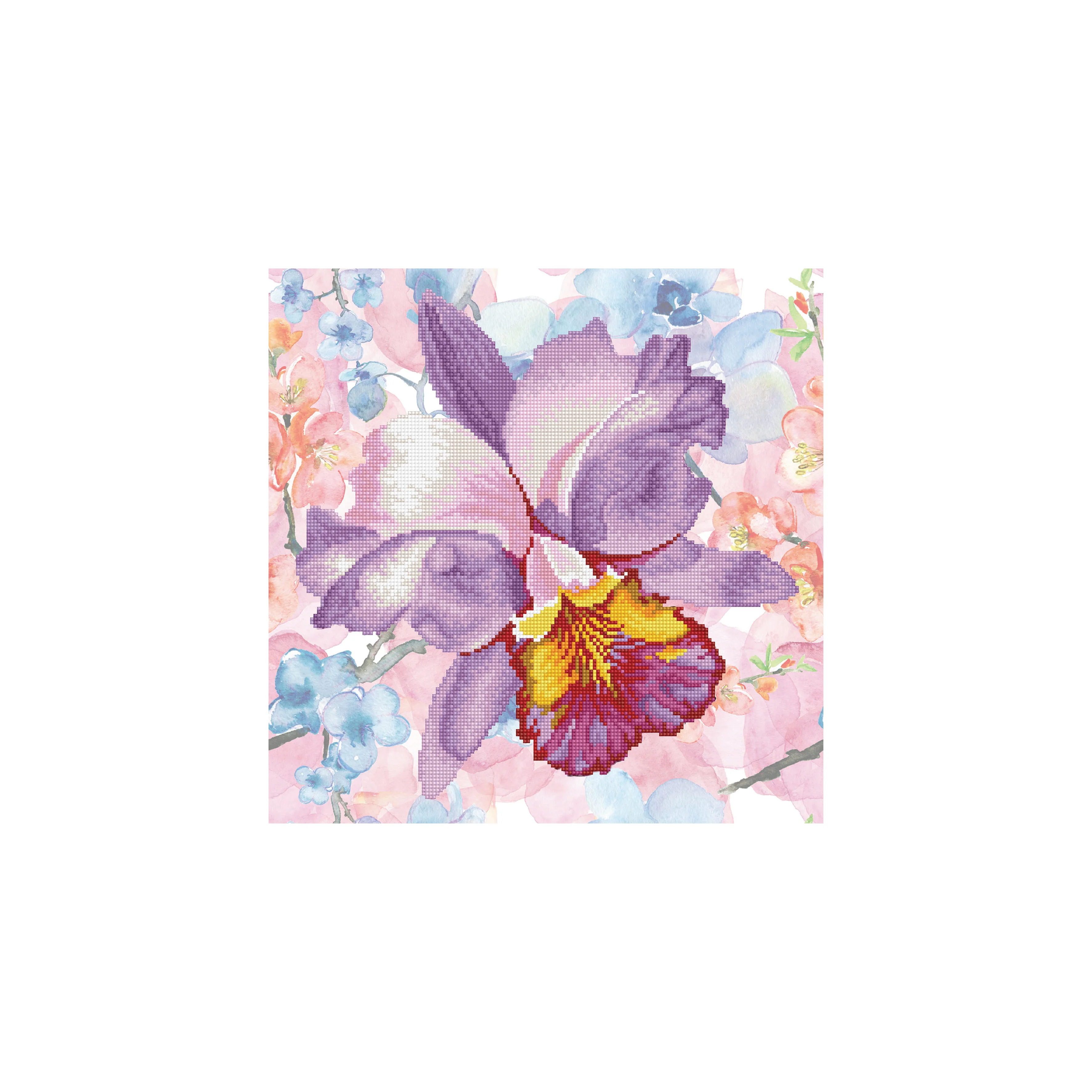 Diamond Dotz Sparkle Garden Mauve with Frame - 12.0" x 12.0" - Image 2